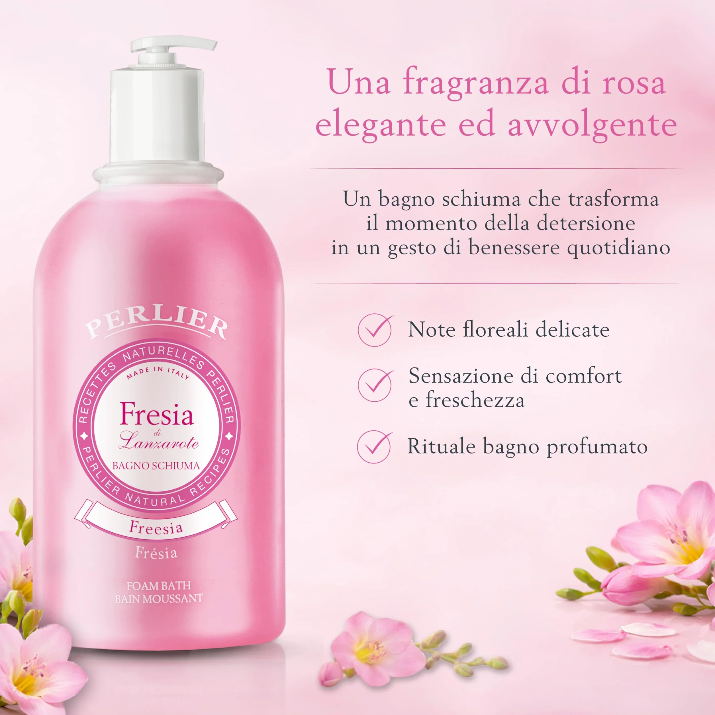 Perlier Płyn do kąpieli Freesie firmy Lanzarote – 3000 ml z dozownikiem