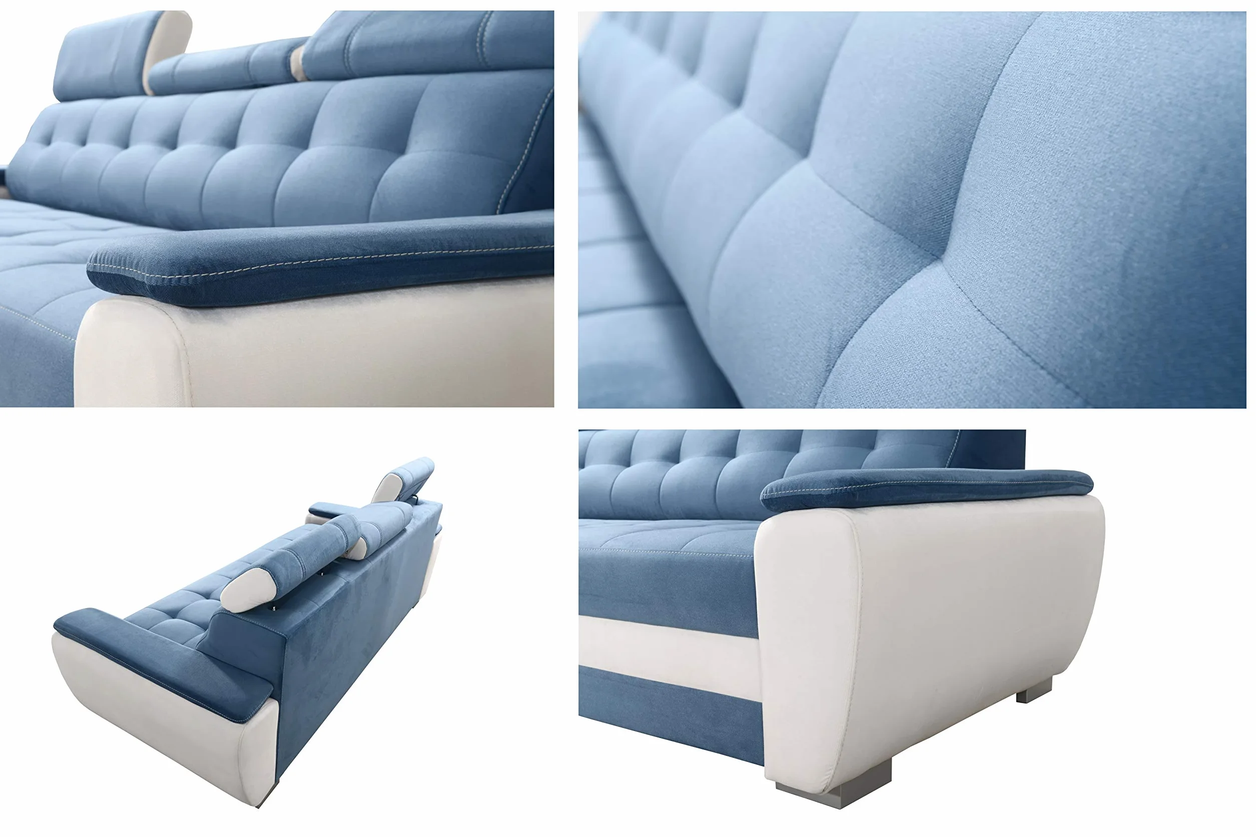 Robin Inspire Diana sofa z funkcją spania 3 regulowane zagłówki