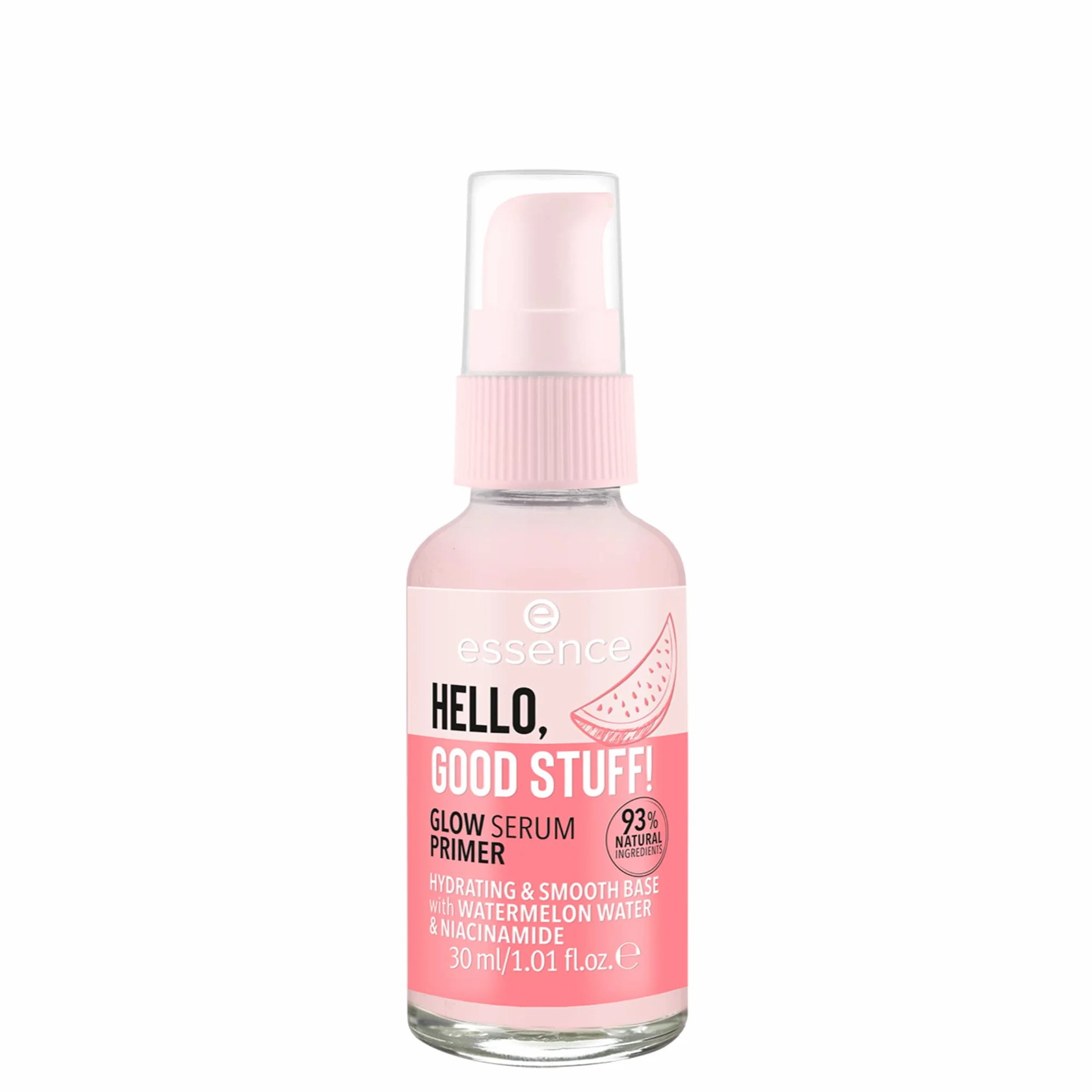 essence HELLO, GOOD STUFF! Rozświetlająca baza serum do twarzy, nawilżanie, wygładzanie, opieka, błyszczący, świetlisty (30ml)