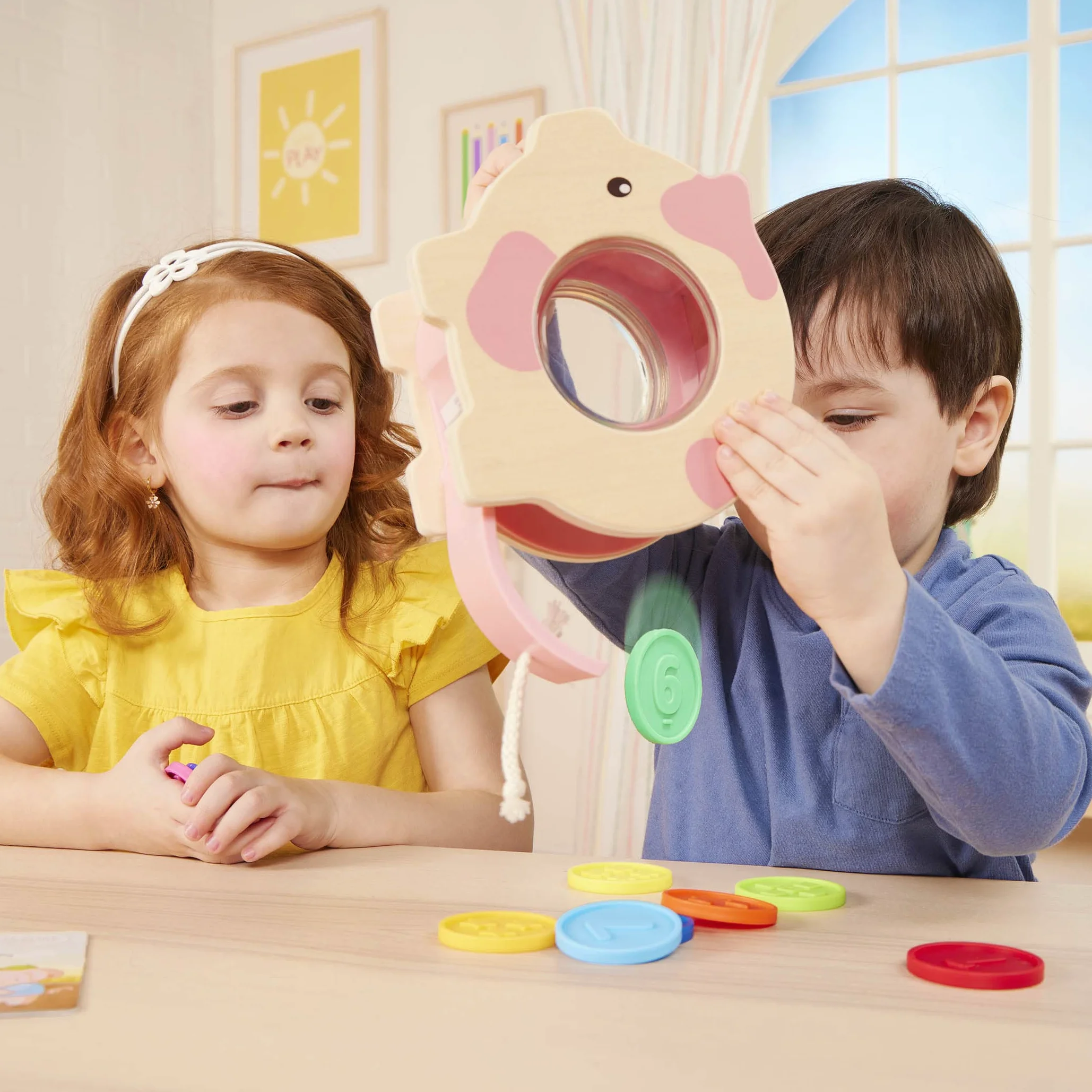 Zabawka silnikowa - Save & Count Piggy Bank - Edukacyjne kolorowe zabawki do liczenia i matematyki dla dzieci, od 18 miesięcy
