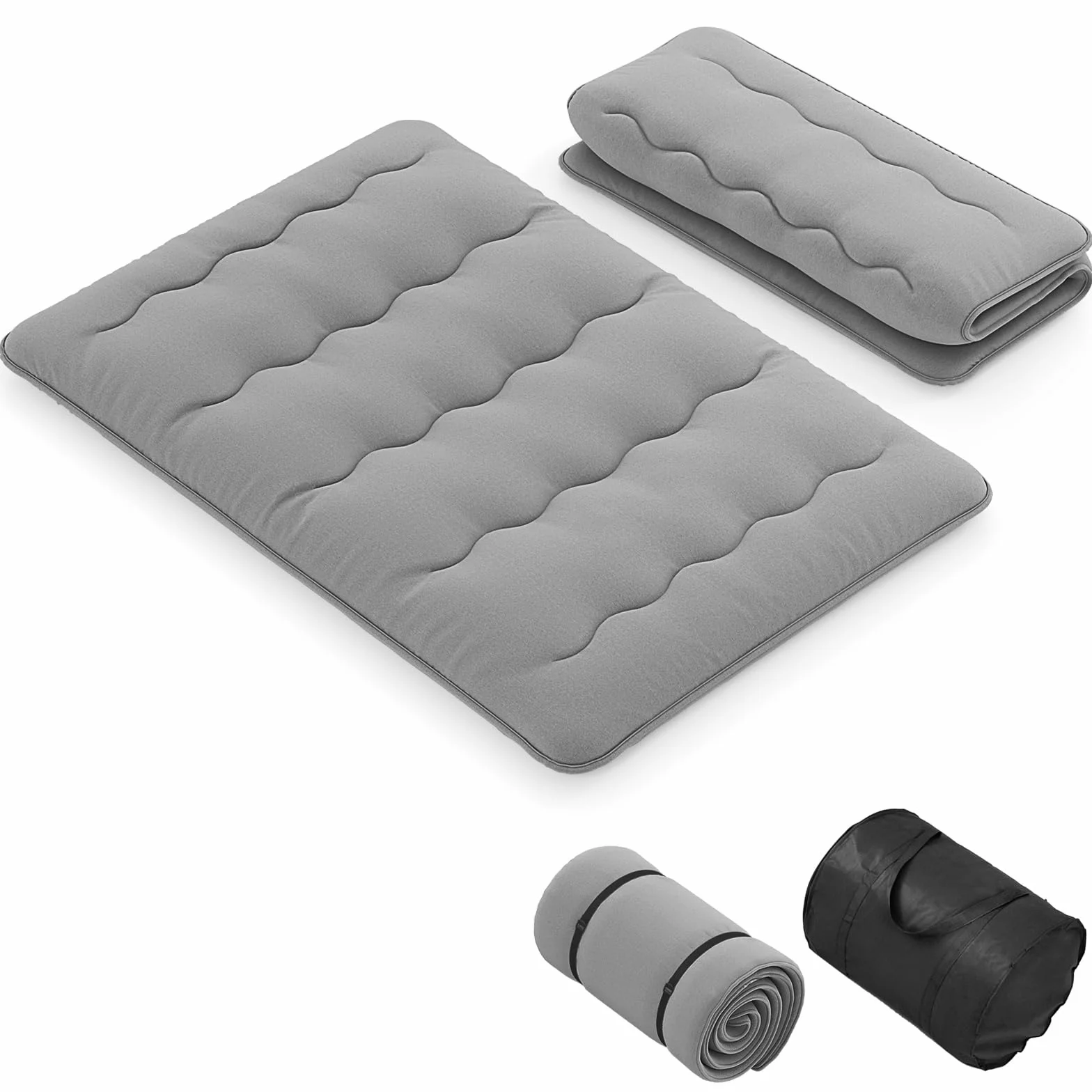 GIANTEX Japoński materac futon 140x200 cm, materac podłogowy o grubości 10 cm, mata Tatami materac futon składany i przenośny, składany materac materac składany do tatami, materac rolowany ze