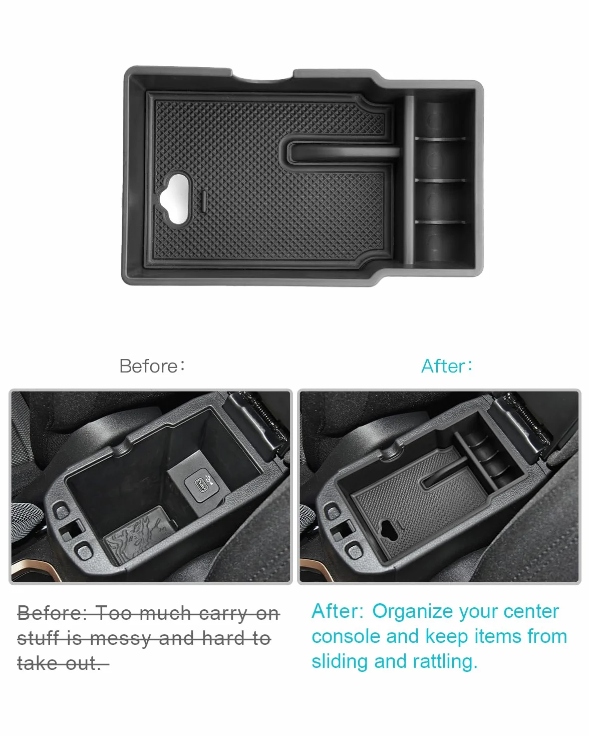 CDEFG schowek na rękawiczki podłokietnik do Jeep Renegade 2015-2024 wielofunkcyjny organizer konsoli