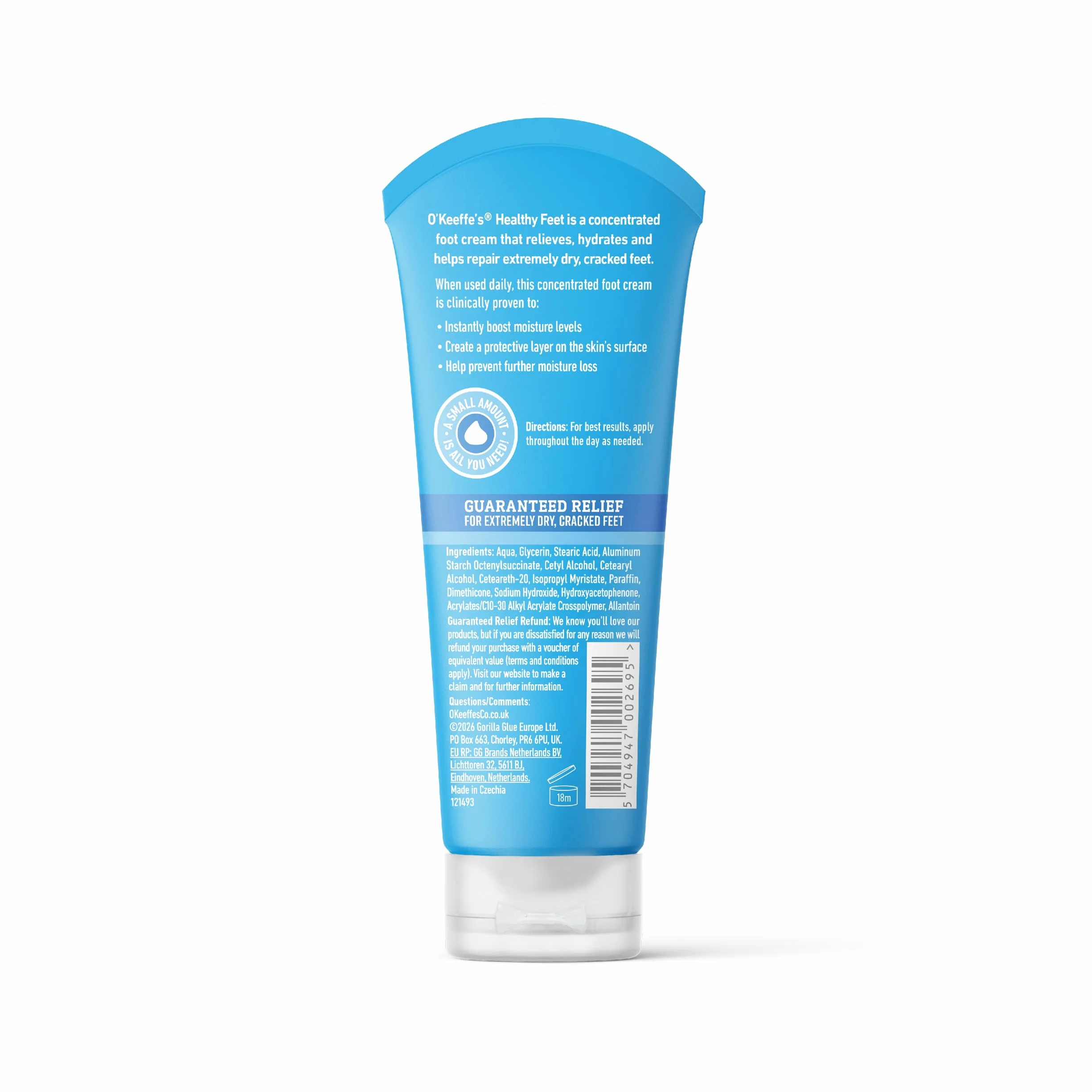 O'Keeffe's Healthy Feet krem do stóp w tubce, 80 ml - 2 sztuki