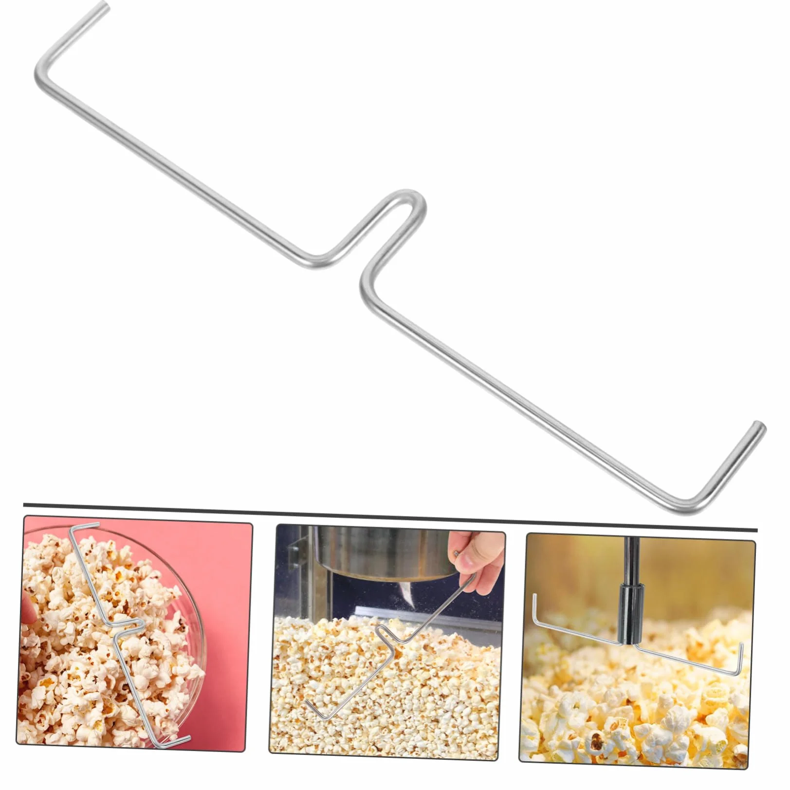 3kawałki Do Mieszania Popcornu Wymienna Rura Mieszająca Do Maszyn Komercyjnych z Wytrzymałego Drutu Stalowego