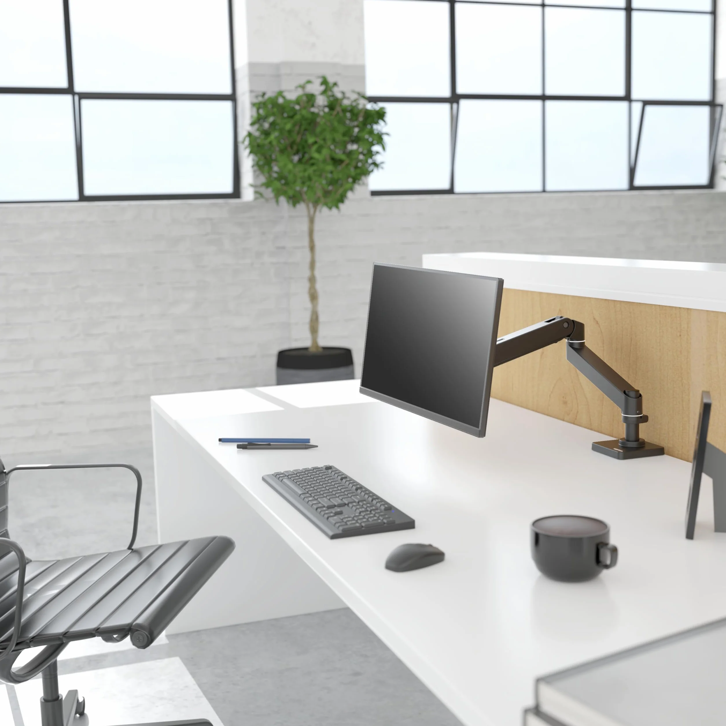 Ergotron Ulepszone ramię monitora LX Pro Premium, uchwyt na biurko z jednym monitorem - pasuje do płaskich, zakrzywionych ultrawide monitorów komputerowych o przekątnej do 34 cali, od 4 do 10 kg, VESA