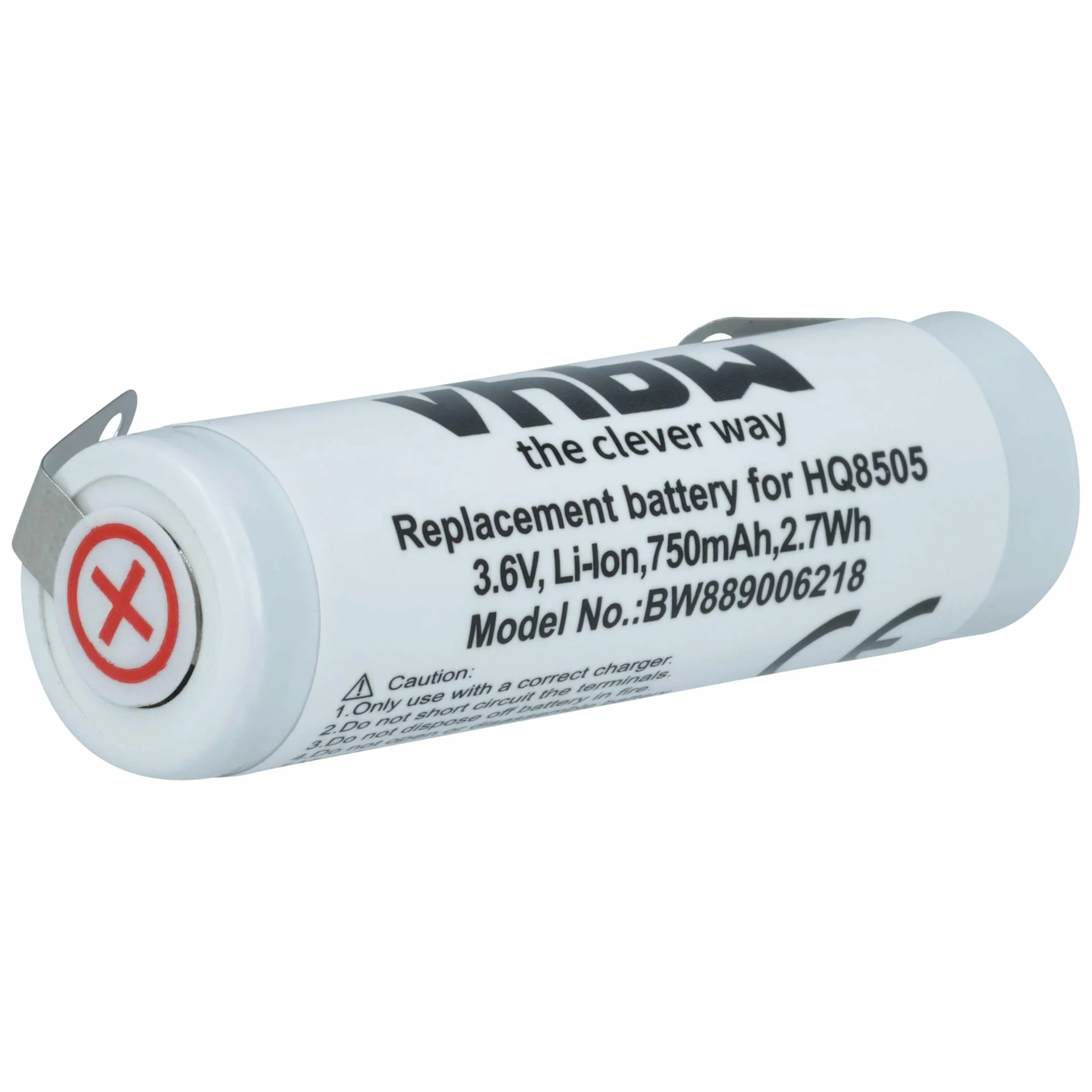 vhbw Bateria kompatybilna z golarką Philips Norelco AT890, AT891, AT880, HQ7390, HQ8100, AT893, AT895 (750 mAh, 3,6 V, Li-Ion)