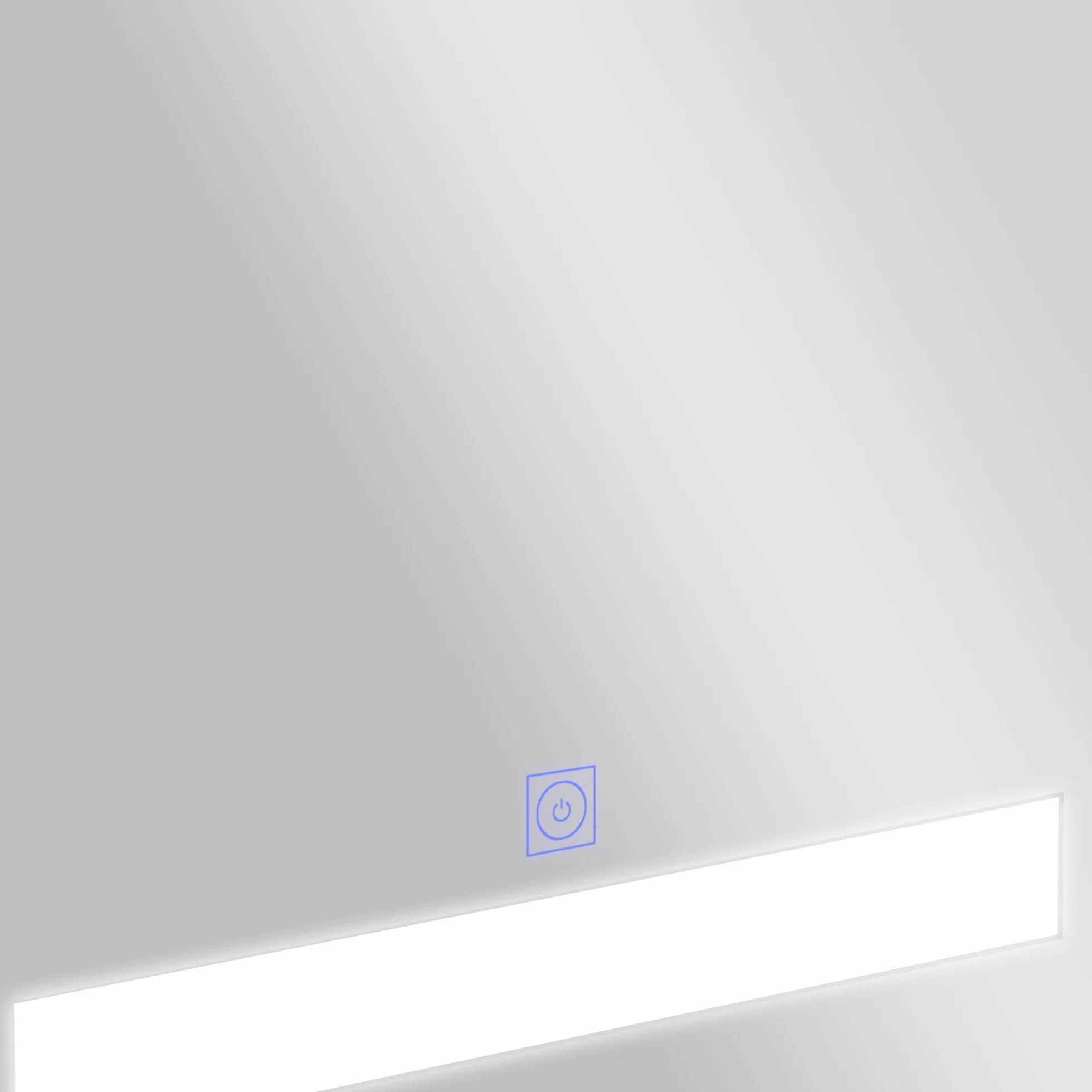 HOMCOM Podświetlane lustro LED Szafka ścienna Projekt łazienki 2 w 1 Słońce. 50L x 15 l x 60H cm MDF Biały
