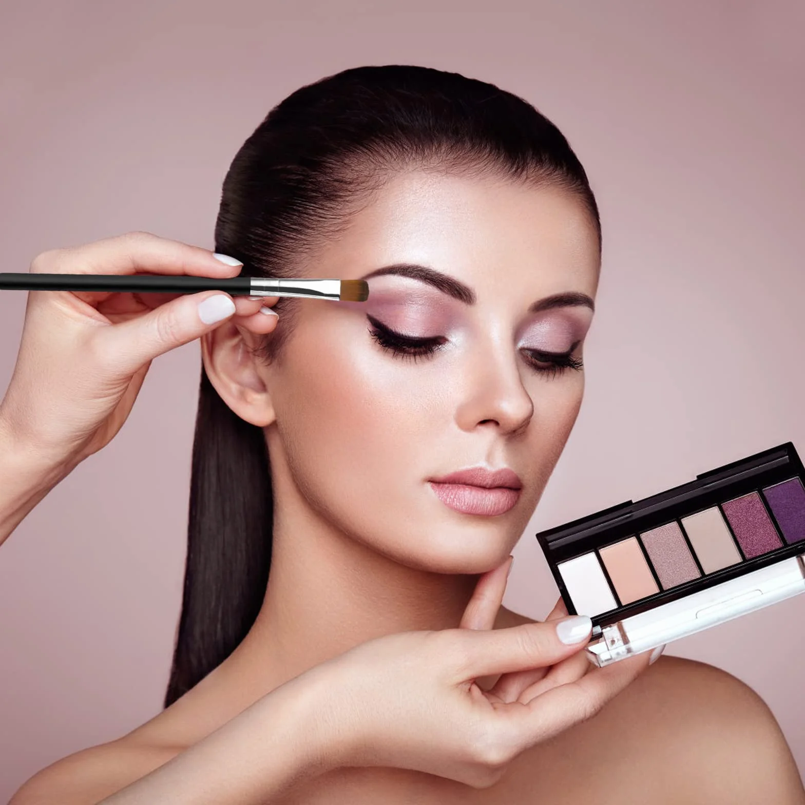 WLLHYF 5 sztuk Zestaw pędzli do brwi Eyeliner Pędzle do makijażu oczu Profesjonalny Ultra cienki cień do powiek Miękkie włosie Pędzle Narzędzia do cieni do powiek dla kobiet Dziewczyn