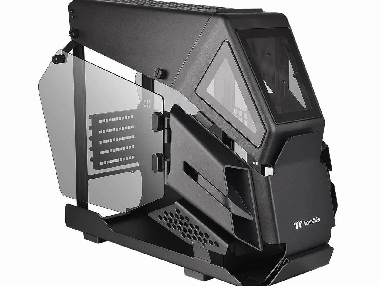 Thermaltake AH T200 helikopter w stylu otwartej ramy szkło hartowane drzwi skrzydłowe mikro obudowa CA-1R4-00S1WN-00