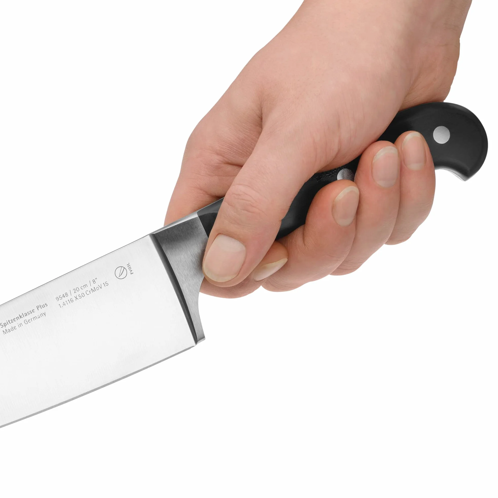 WMF Spitzenklasse Plus nóż Santoku 32 cm, kuty, Performance Cut, stal ostrza 18 cm