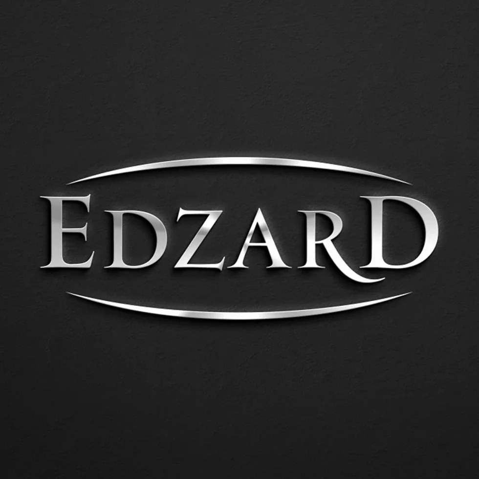 EDZARD Świecznik jeleń aluminium niklowane 33 cm 2 stożkowe świeczki