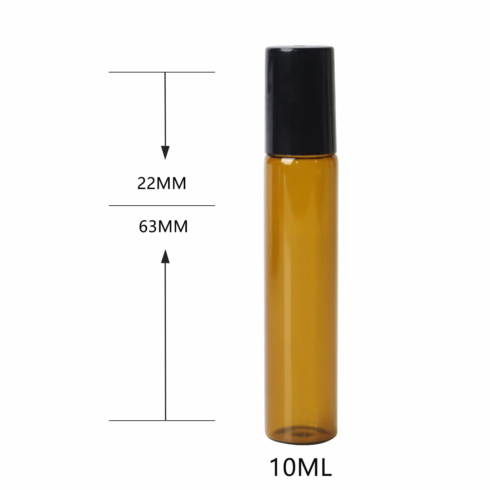 Topsky Puste szklane butelki w kulce ze stali nierdzewnej, na olejki eteryczne, balsamy, perfumy brązowe (24 sztuki, 10 ml)