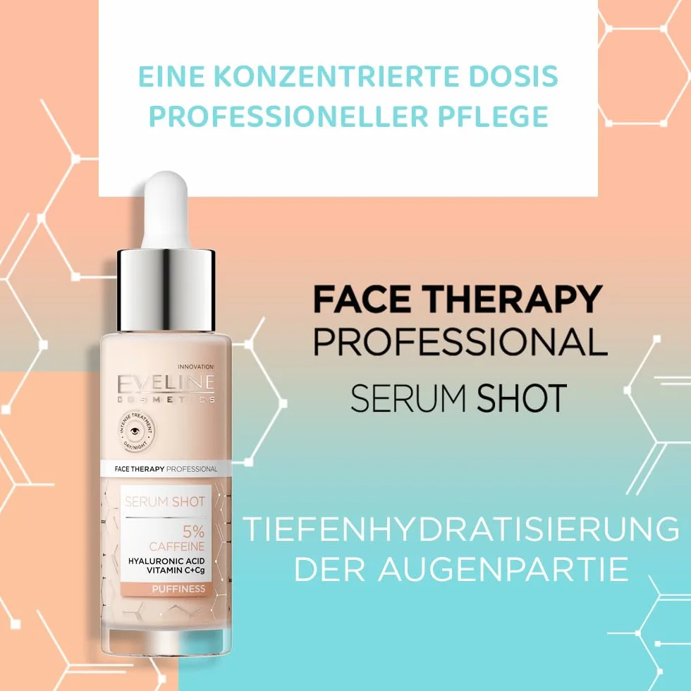 Eveline Cosmetics Serum Shot energetyzujące serum przeciw opuchliznie oczu, 5% kofeiny