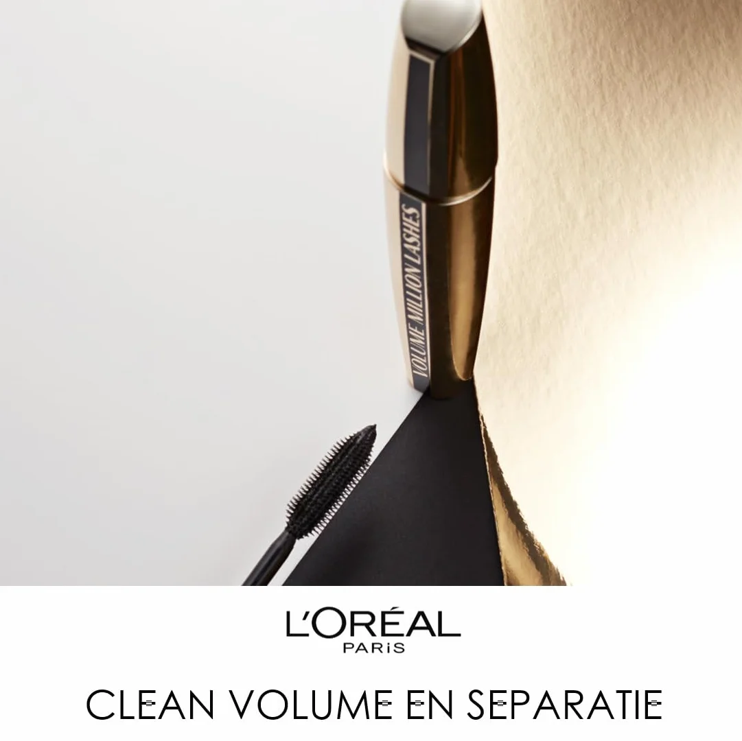 L'Oréal Paris Volume Million Lashes Classic tusz do rzęs zjawiskowa objętość, idealnie rozdzielone rzęsy, 01 Black, 11 ml