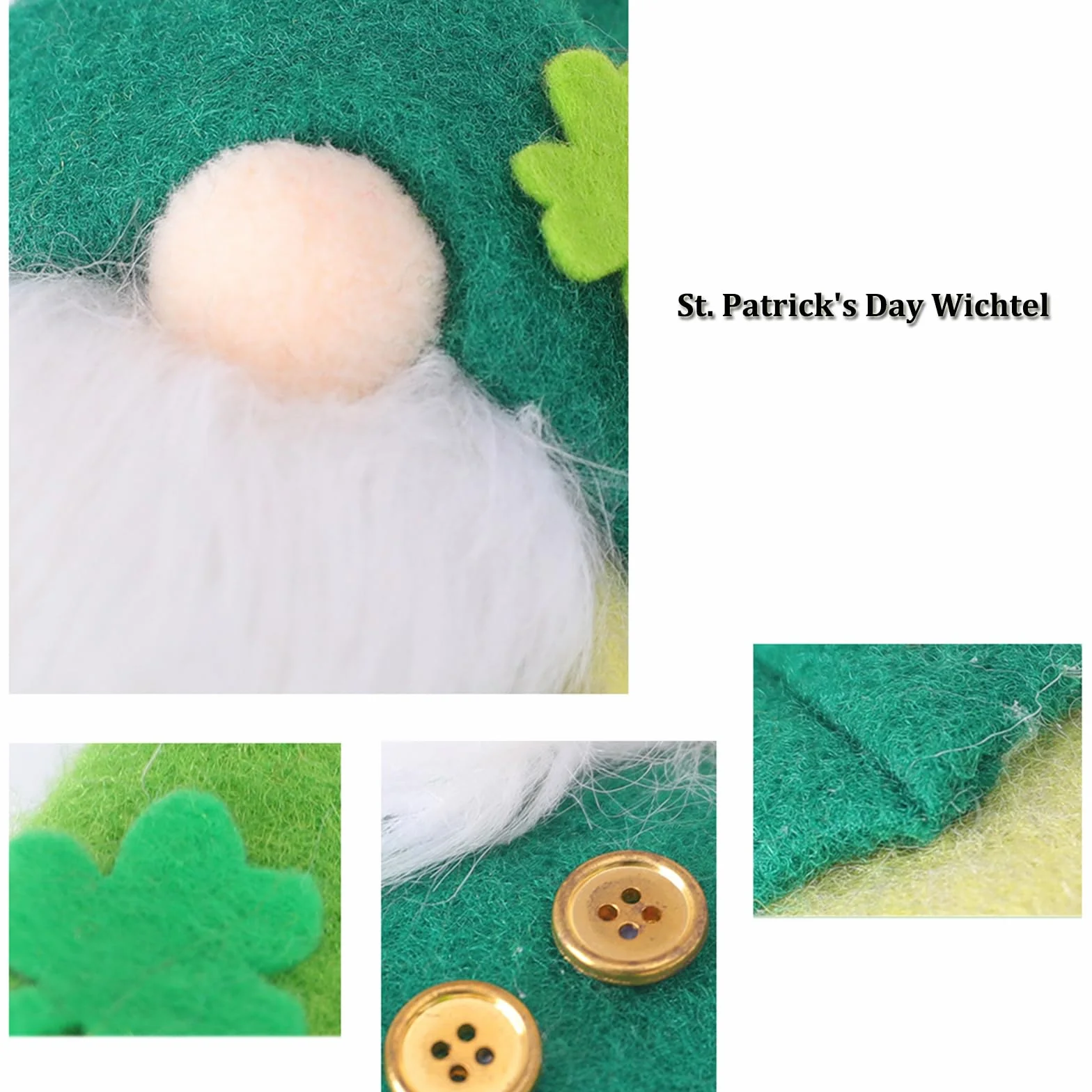 ENLACE skrzat irlandzki dekoracja zielone figurki skrzata koni pluszowa lalka 2 sztuki