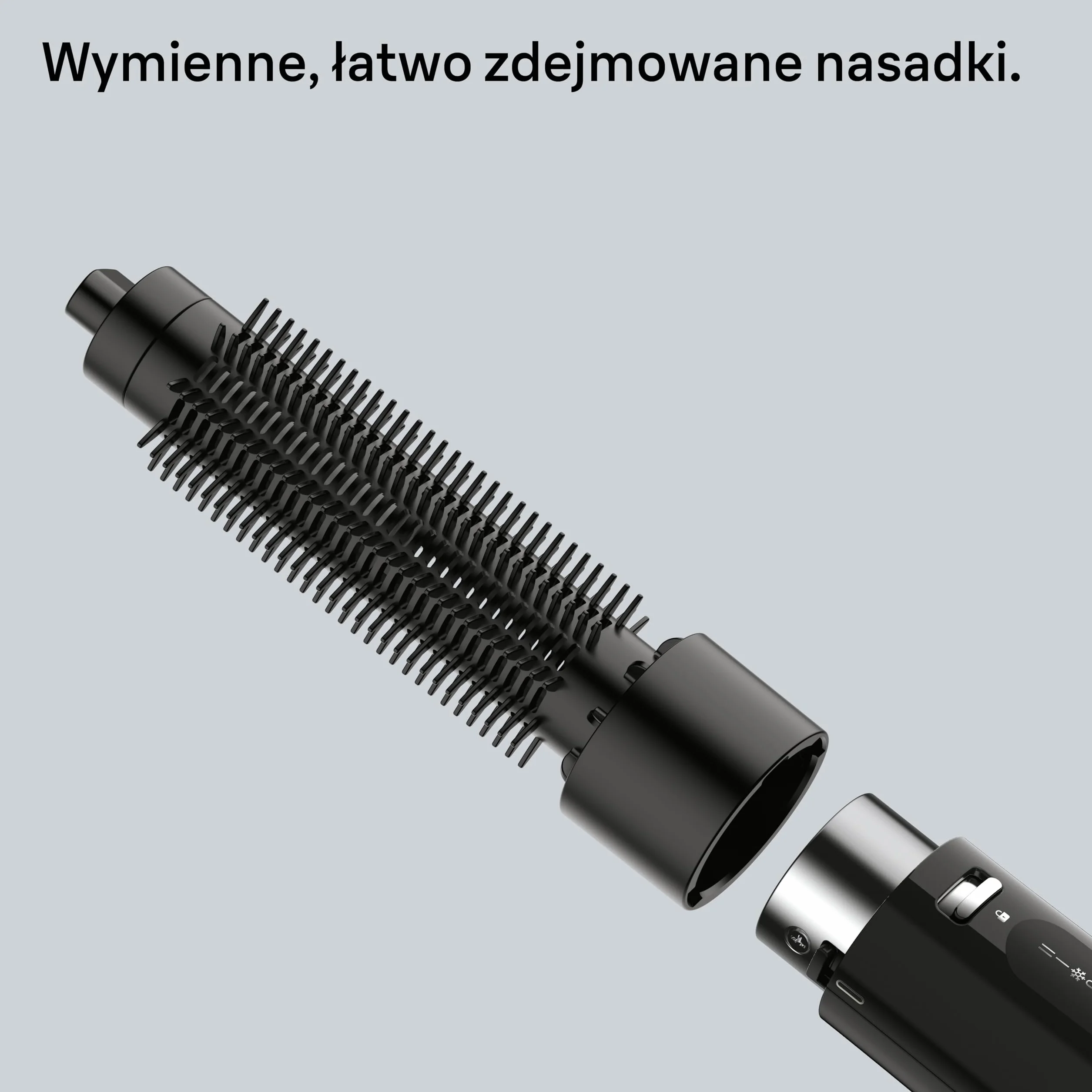 Braun Air Styler AS1.5, suszarko-lokówka, termiczna szczotka, szczotką z twardym włosiem, silnik 300W, 3 ustawienia temperatury/prędkości, czarne wykończenie, BRAS150E