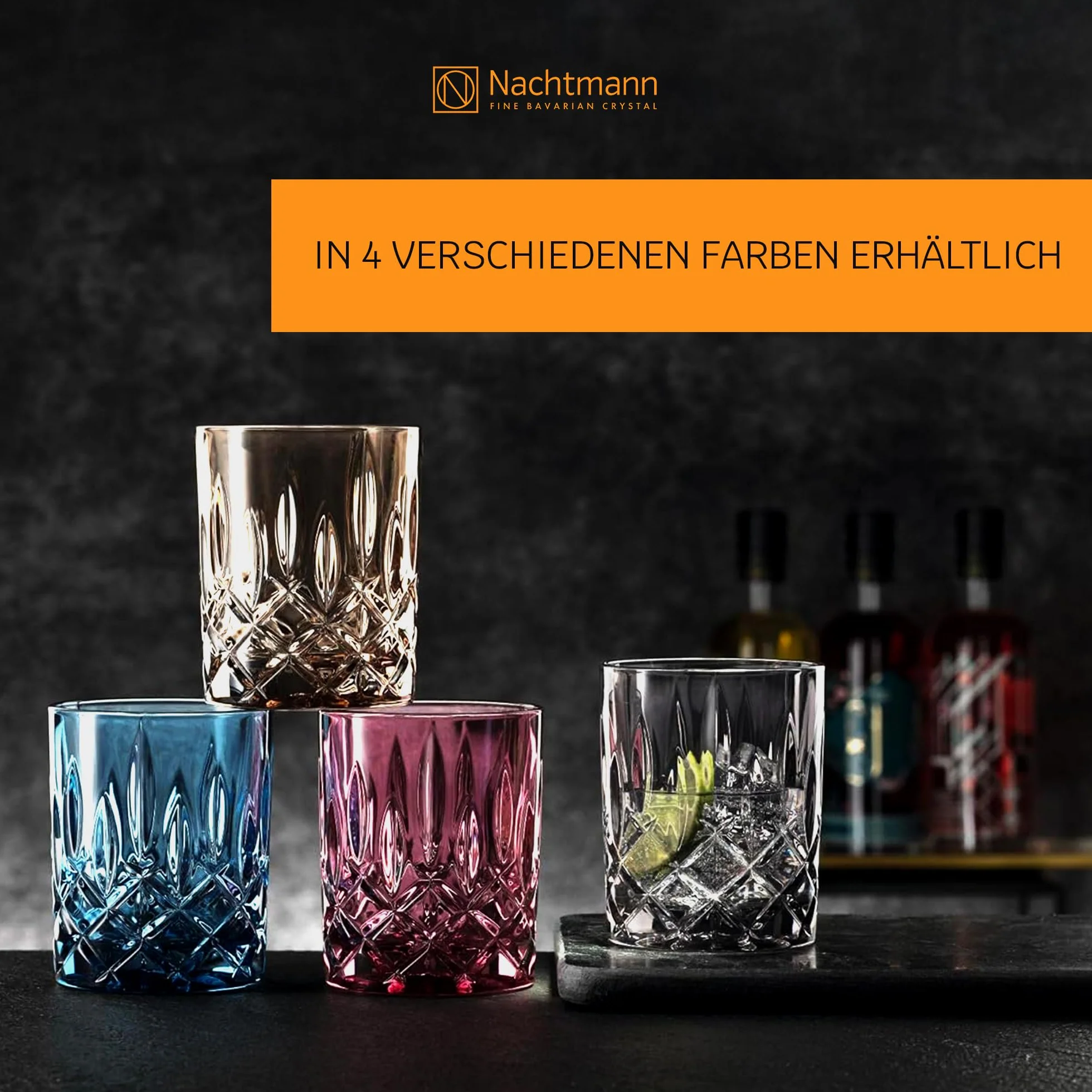 Spiegelau & Nachtmann 2-częściowy zestaw szklanek do whisky, niebieskie szklanki do whisky, szkło kryształowe, 295 ml, Aqua, Noblesse Fresh, 104239, przezroczyste, niebieskie