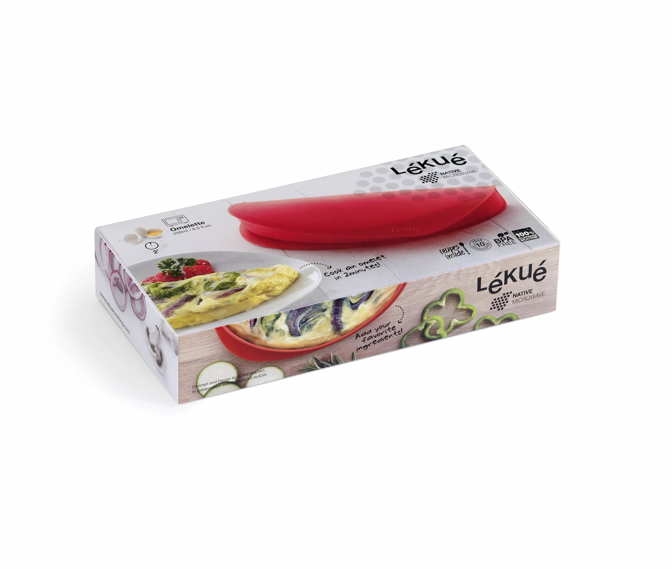 Lékué garnek do omletów 0,25 l czerwony