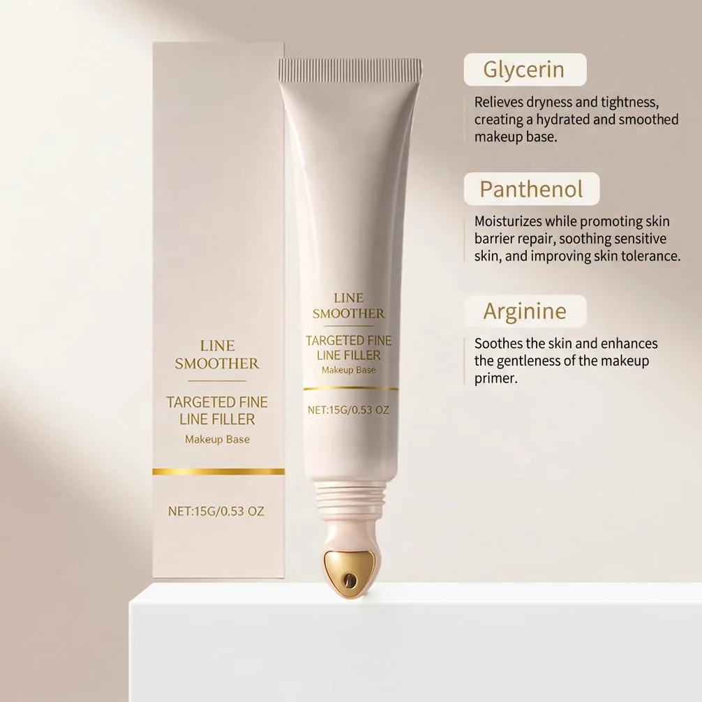 Wygładzający i równomierny podkład do twarzy dla dojrzałej skóry, krem zmarszczkowy do oczu i twarzy, wypełniacz zmarszczek Instant Blurring Primer Eye Lift Cream (8 szt.)