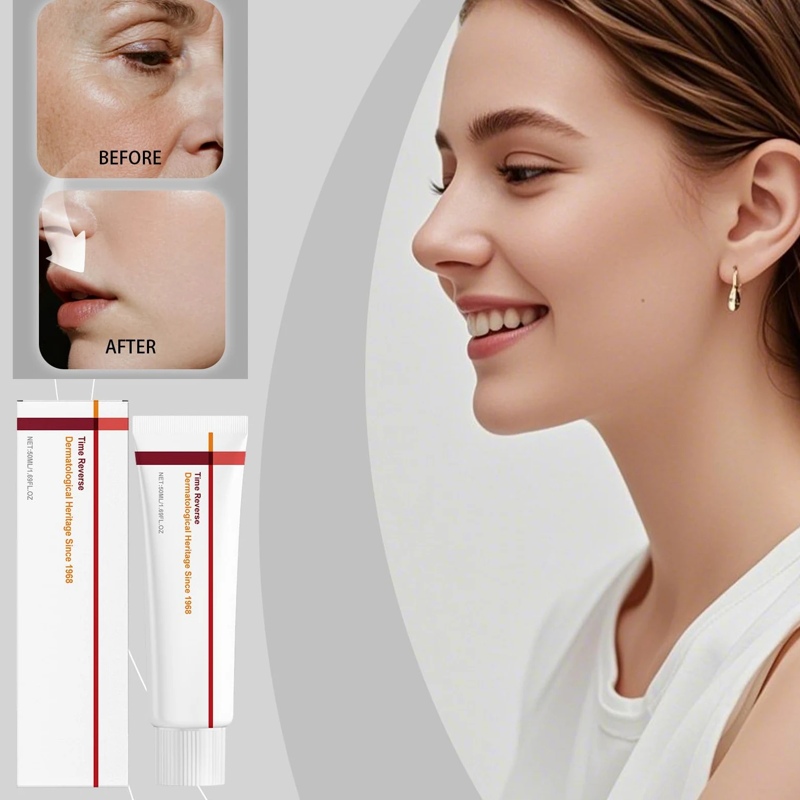Time Reverse Cream - Zaawansowany, szybko wchłaniający się i odżywczy krem do twarzy, z retinolem, przeciwzmarszczkowy i wzbogacony o centella asiatica. Nawilża i ujędrnia skórę. Przeciwstarzeniowa