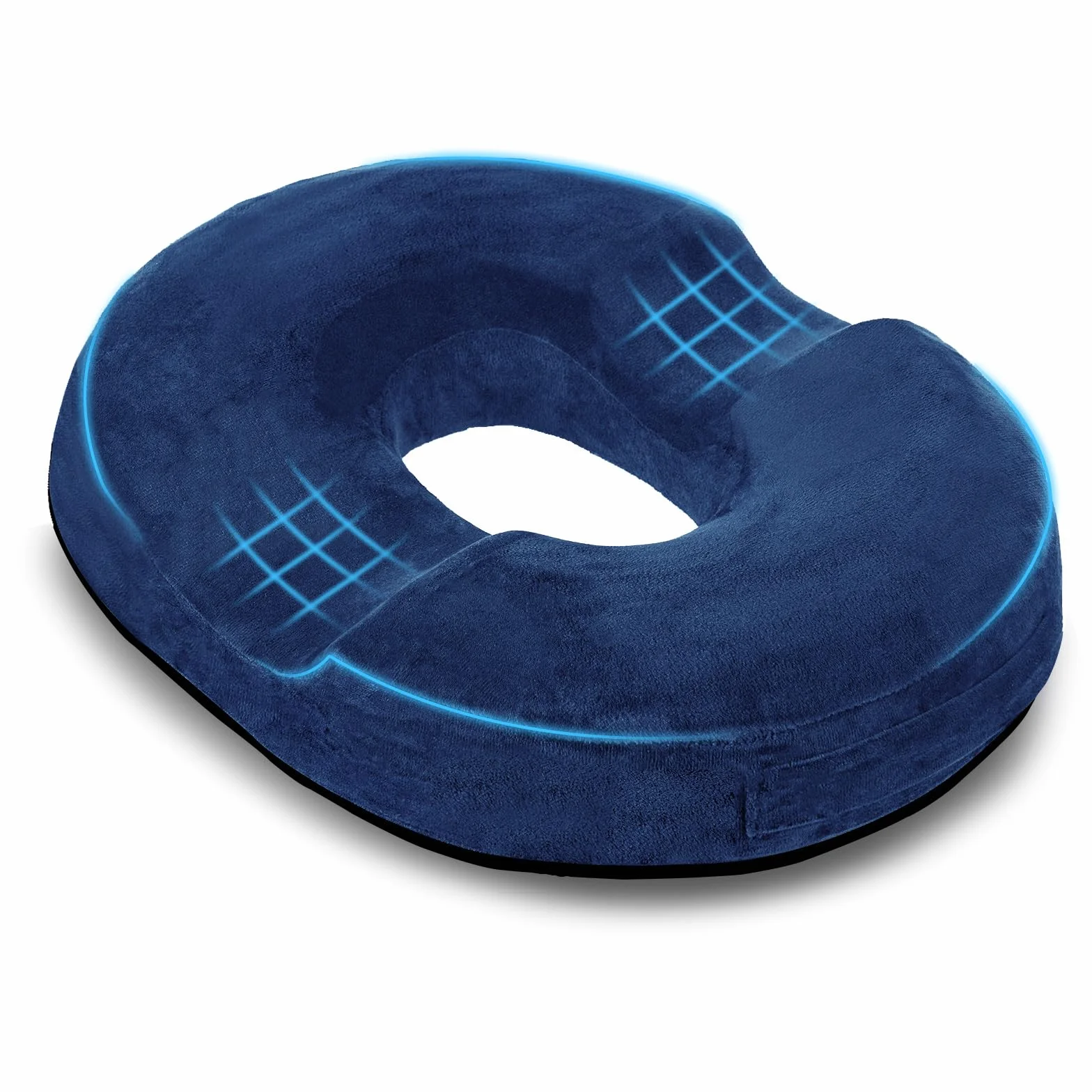 Poduszka do Siedzenia z Pianki Memory Foam Ergonomiczna Pączek Antypoślizg Poszewka Zdejmowana