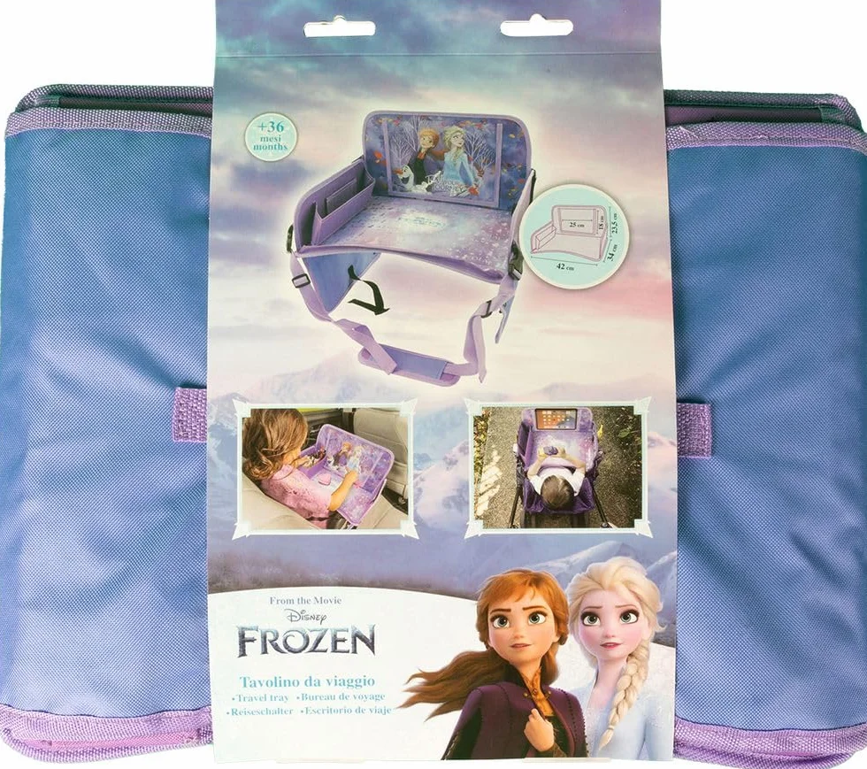 Tataway Disney Kraina Lodu Stolik Podróżny Samochód Taca Dziewczęca Elsa Anna Olaf Regulowany Stół z Kieszeniami