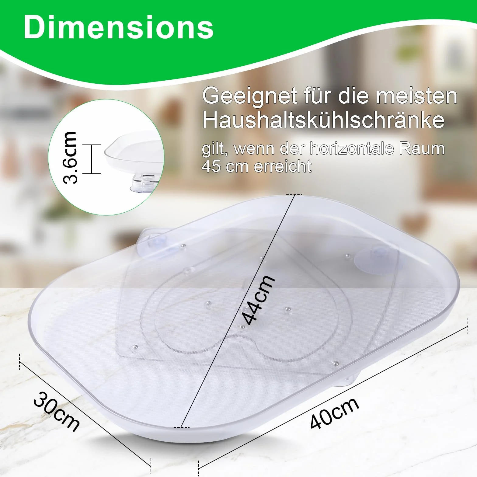 Lazy Susan obrotowy organizer na lodówkę 39 cm ABS talerz obrotowy