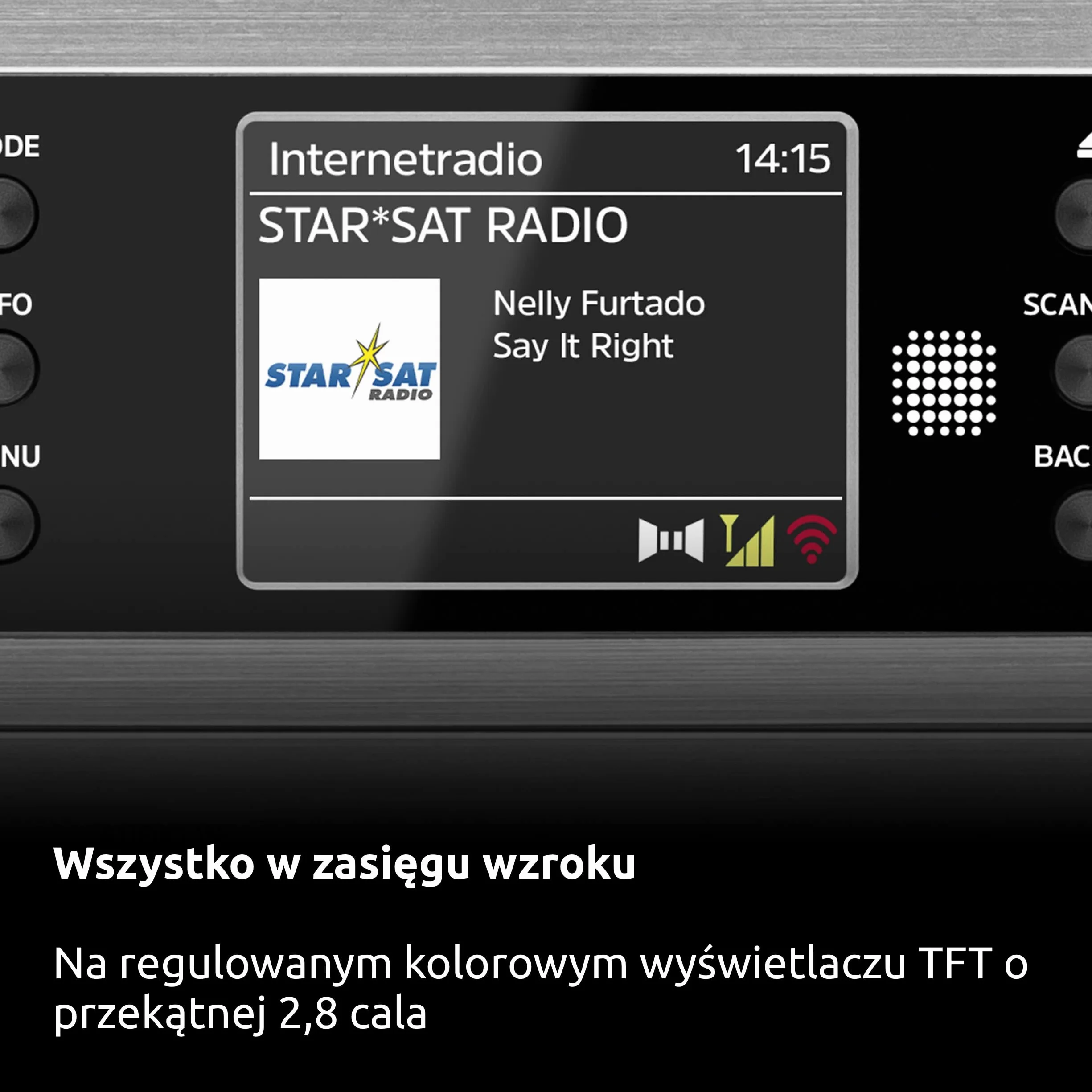 TechniSat VIOLA 710 CD IR – kompaktowy system Hi-Fi (radio internetowe, DAB+, UKW, odtwarzacz CD, Bluetooth, 2 x 20 W RMS, gniazdo słuchawkowe, budzik, wyłącznik czasowy, kompaktowy system, pilot