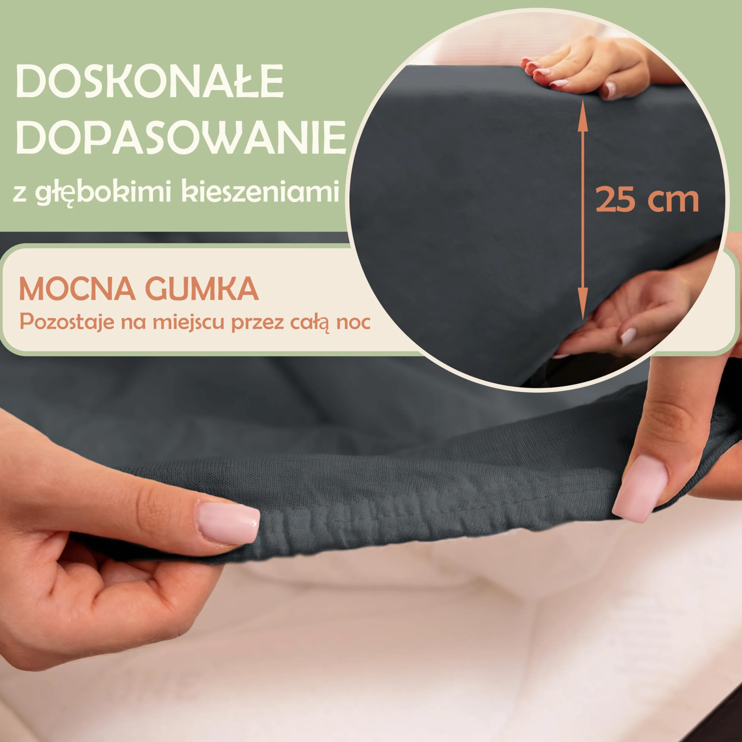 NatureMark Prześcieradło z mikrofibry SPANNBETTLAKEN 200 x 220 cm Szary antracytowy