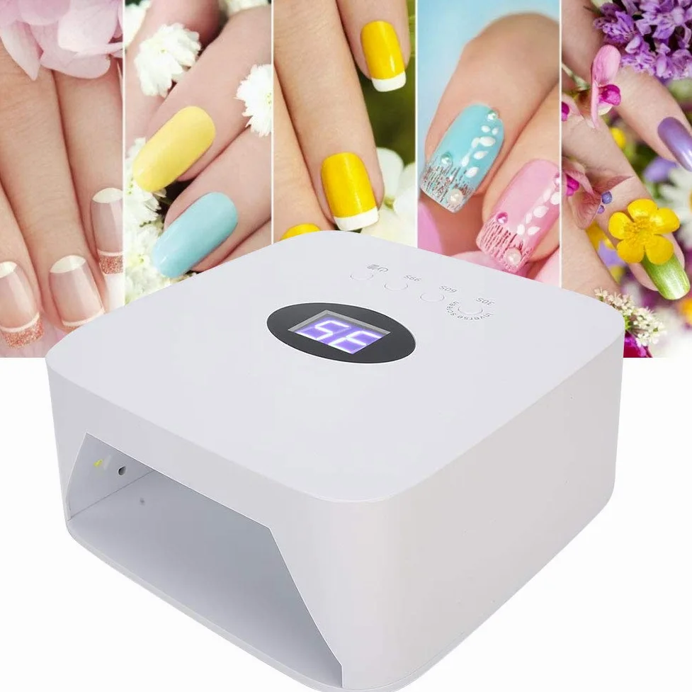 Pedicure Żel do utwardzania lakieru do paznokci Narzędzie do manicure w domu i salonie, Automatyczny czujnik, 30 s/60 s/99 s 3 timery,