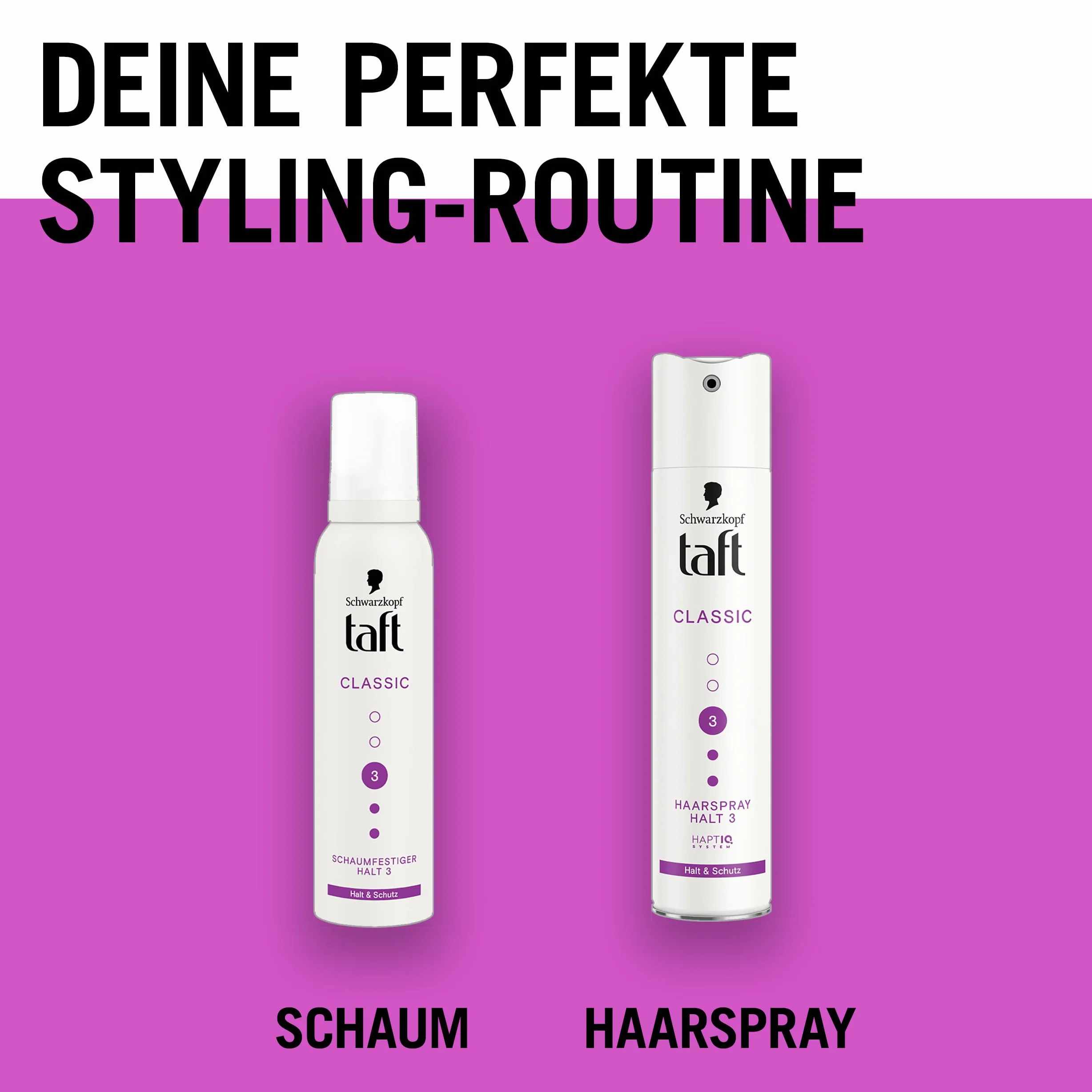 Schwarzkopf Taft Classic lakier do włosów (250 ml), stopień utrwalenia 3 stylizacji włosów, lakier do wszystkich rodzajów włosów, utrwalenie i ochrona, wegańska formuła *