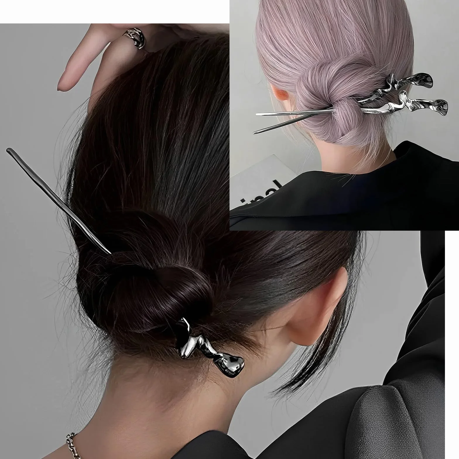 2 sztuki damskich pałeczek do włosów, retro Hair Sticks, pałeczki do włosów dla długich włosów, piękne i eleganckie, trzymają włosy mocno, odpowiednie do stylizacji włosów, do dekoracyjnych