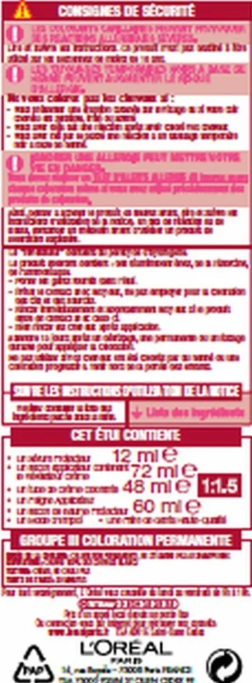 L'Oréal Paris Excellence Permanente Hair Farba Cream - Odcień : Miedziany mahoń (6,54)