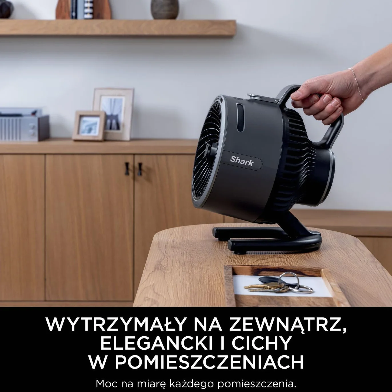 Shark FlexBreeze HydroGo – mocny wentylator przenośny z mgiełką, wewnątrz i na zewnątrz, cichy i trwały, przewodowy i bezprzewodowy, kompaktowy i lekki, 5 poziomów prędkości, grafitowy FA050EU