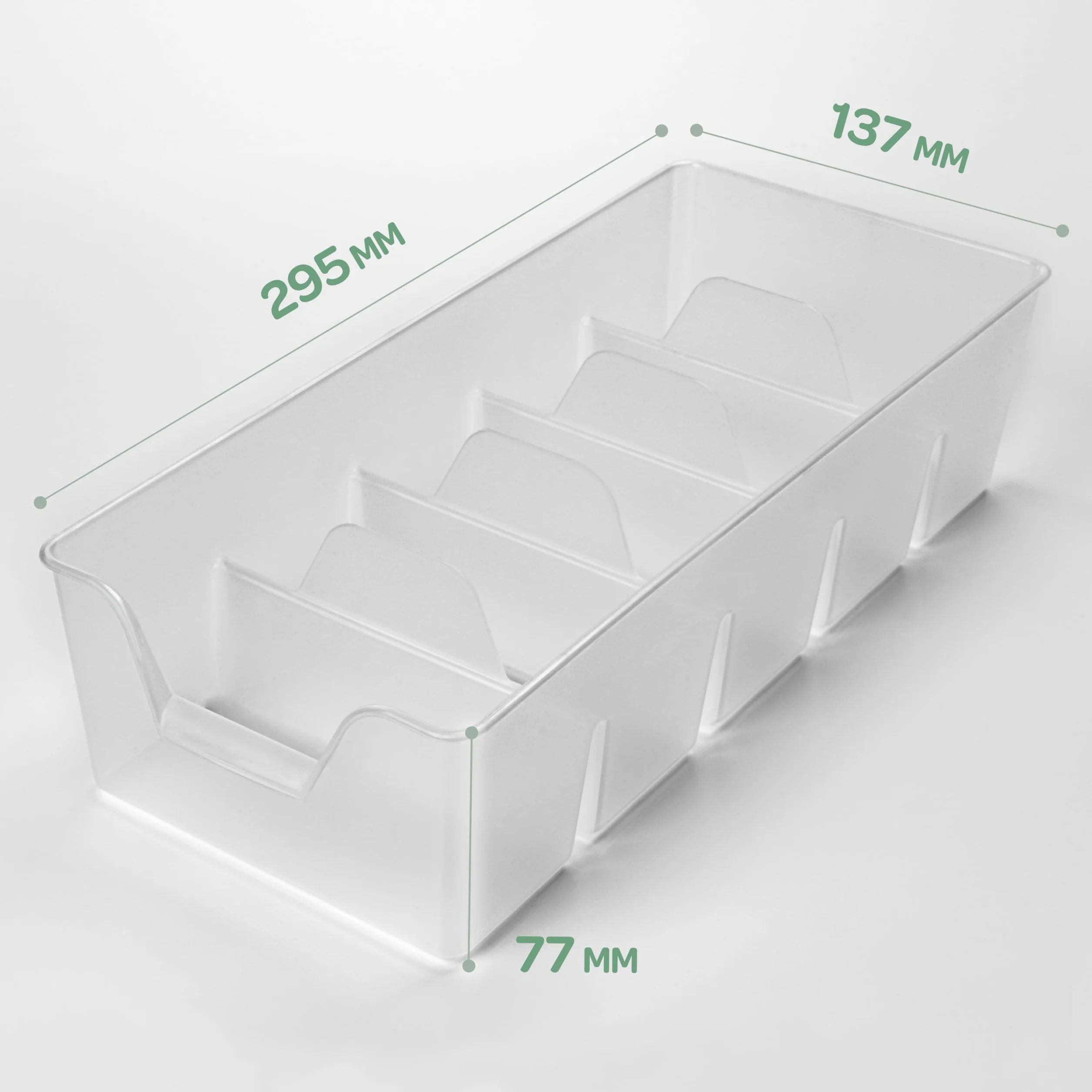 Plastikowy organizer na przyprawy z przegrodami do szuflady kuchennej