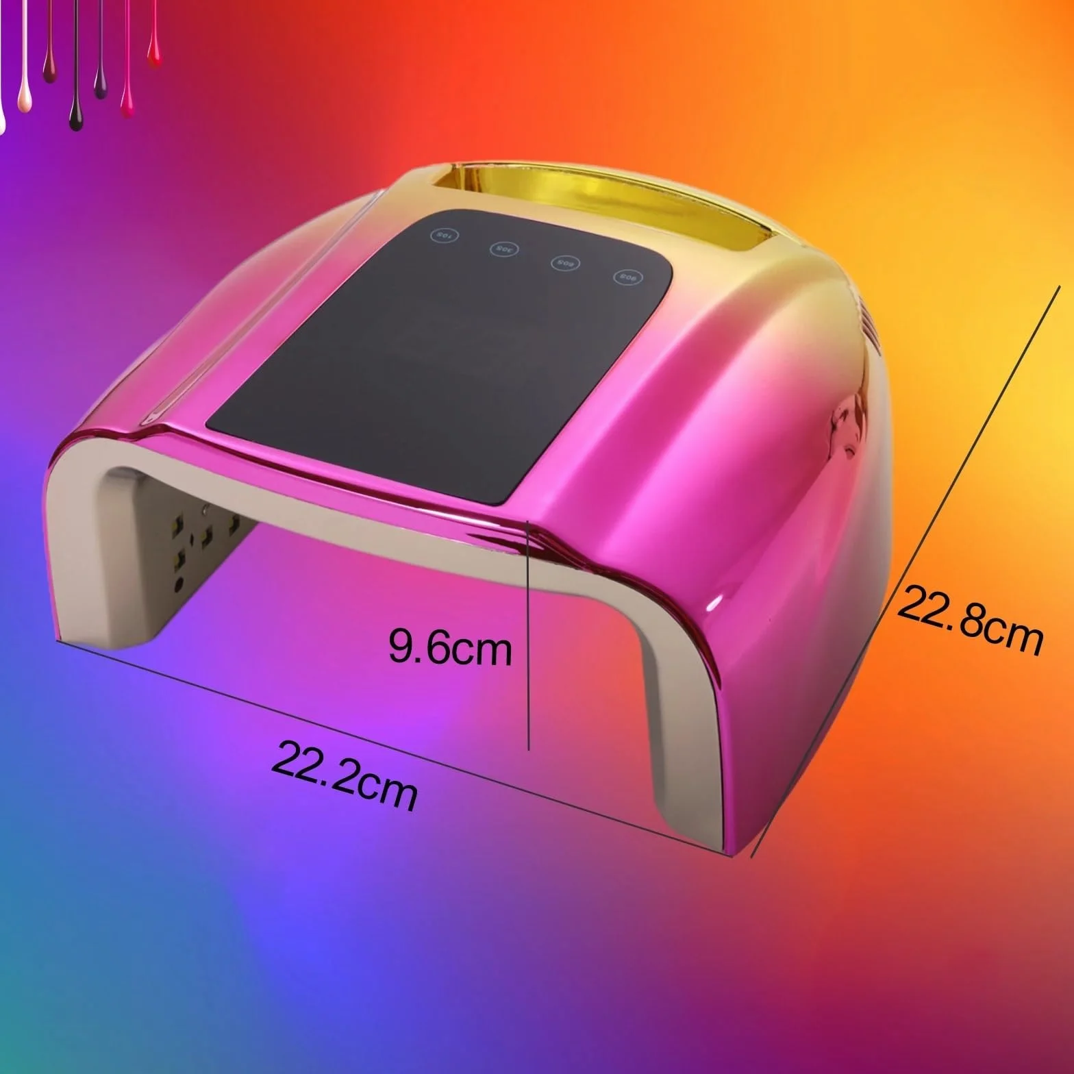 Lampa UV do paznokci, Lampa UV LED do paznokci 96 W, akumulatorowa suszarka do paznokci z automatycznym czujnikiem, szybkoschnąca, do wszystkich rodzajów lakierów żelowych do paznokci