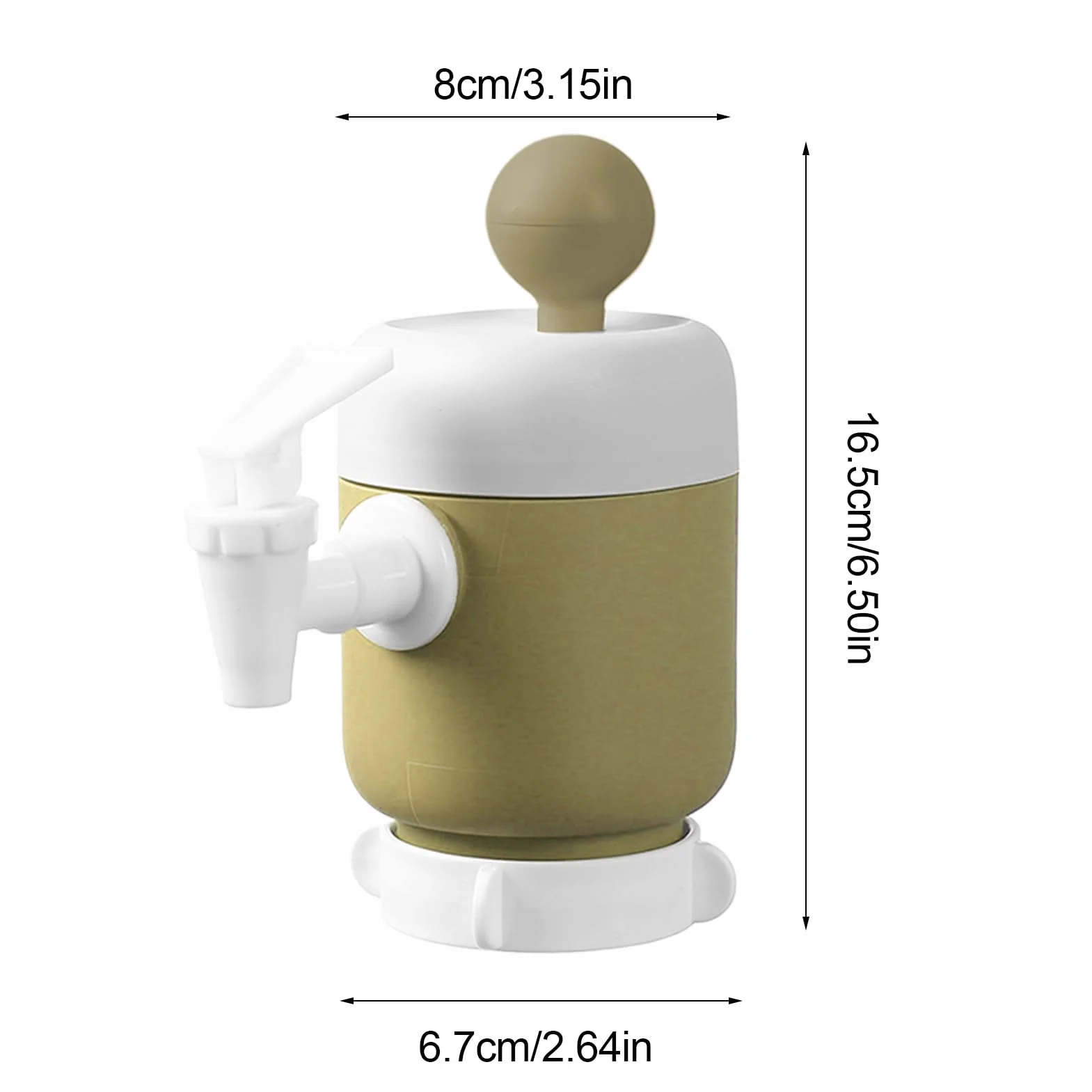Drinking Water Pump Manual Hand Pressure Dispenser 2.64x6.50in Portable Water Spout Fits 2-6 Gallon Jug Bottles
