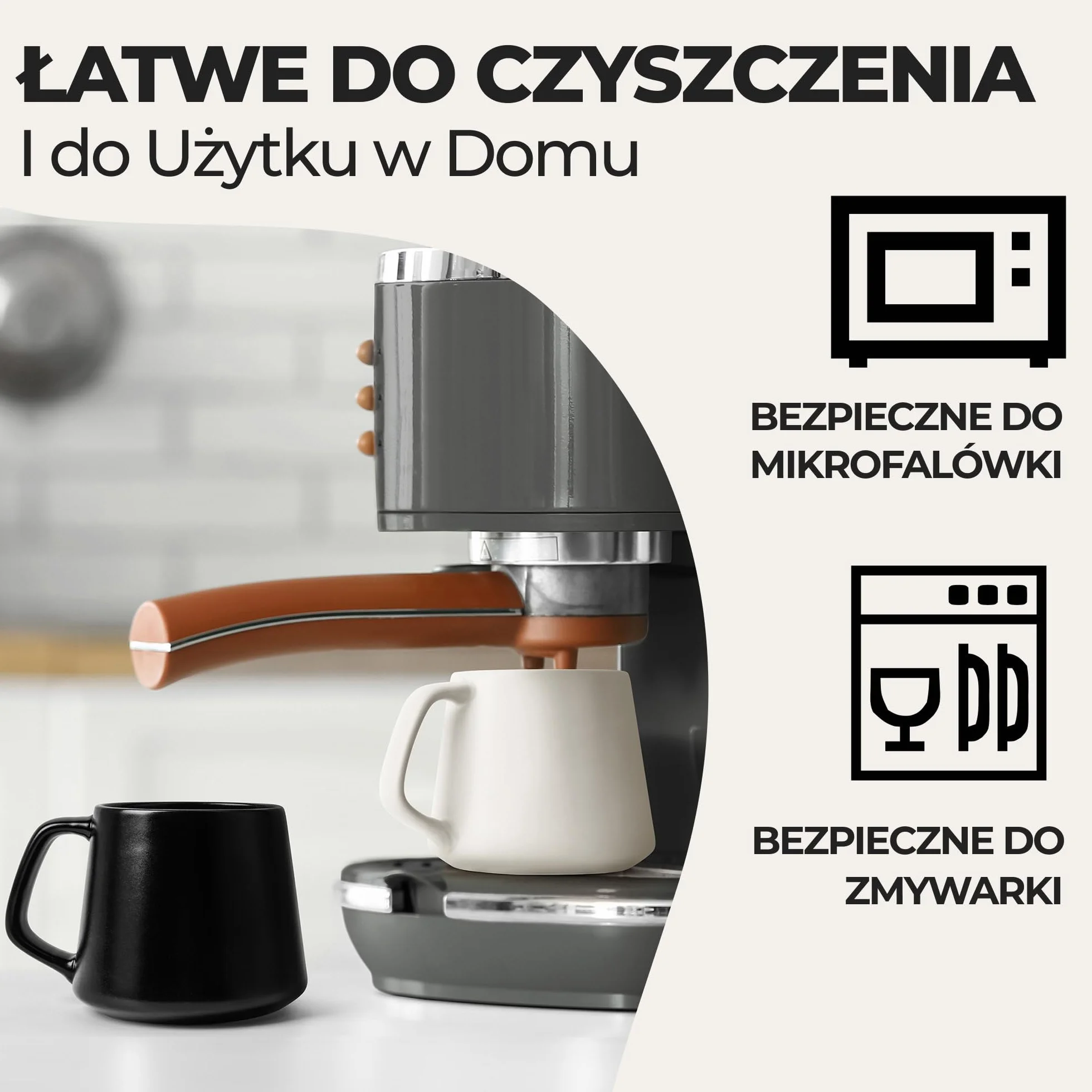 Zestaw Filiżanek do Kawy 4 szt. Ceramiczne 420 ml do Cappuccino Herbaty Espresso Odporny na Mikrofalówki