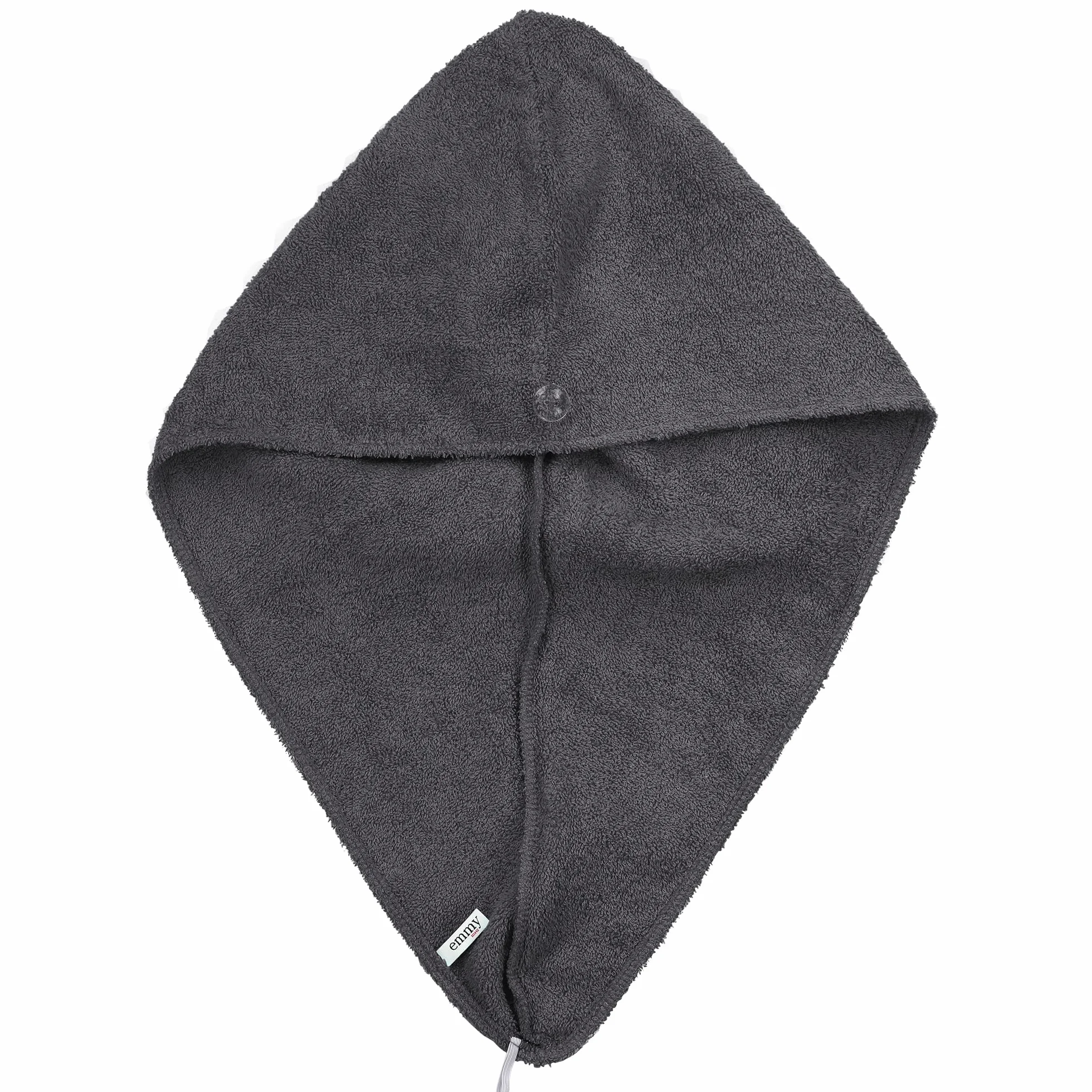 Turban do włosów – 100% bawełna, 2 sztuki, szybkoschnący, turban, ręcznik do włosów z guzikami, ręcznik do włosów, ręcznik do włosów (różowo-antracytowy)