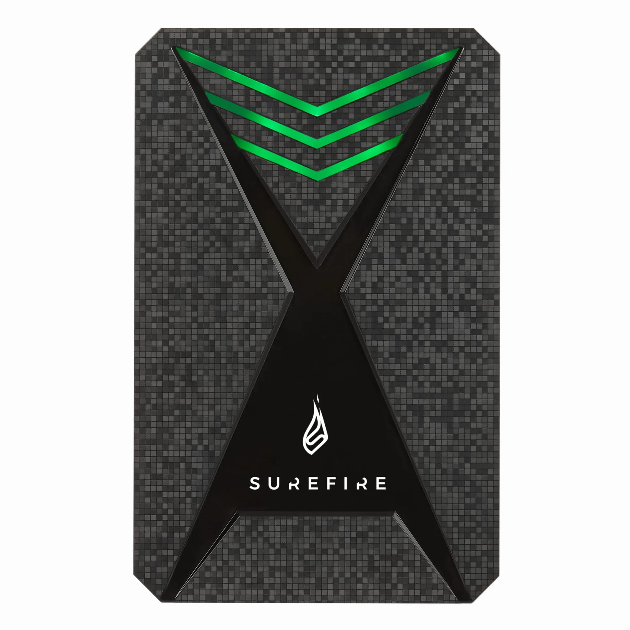 SureFire Gaming Hard Drive 2,5", 1 TB, czarny, zewnętrzny dysk twardy HDD, adapter USB-C, Windows i MacOSx, oświetlenie LED RGB, do 140 MB/s, PC, Playstation i Xbox, Powered by Verbatim
