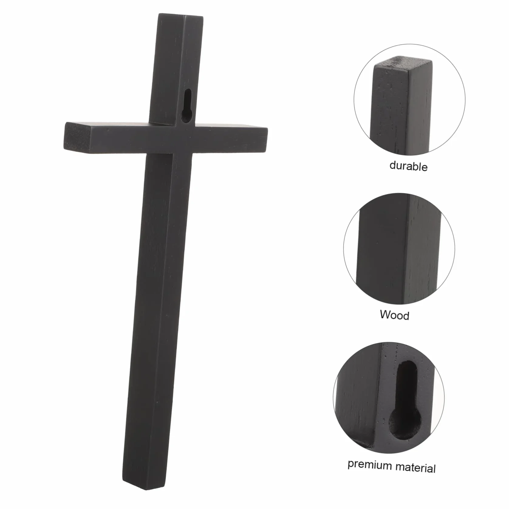 Zerodeko Drewniany Wisiorek w Kształcie Krzyża Kościół Religijny Krzyż Ścienny Krzyż Na Ścianę Wystrój Sztuki Ściennej Krzyże Ścienne Przechodzić Święty Krzyże Religijny Z Drewna Czarny