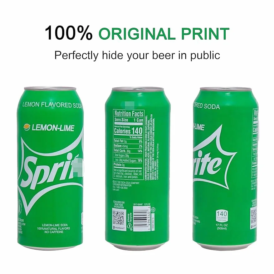 GUMOWE ETUI NA PIWO GUMOWA NAKŁADKA NA PIWO UKRYJ PIWO POKROWIEC SPRITE SPRITC 500 ML
