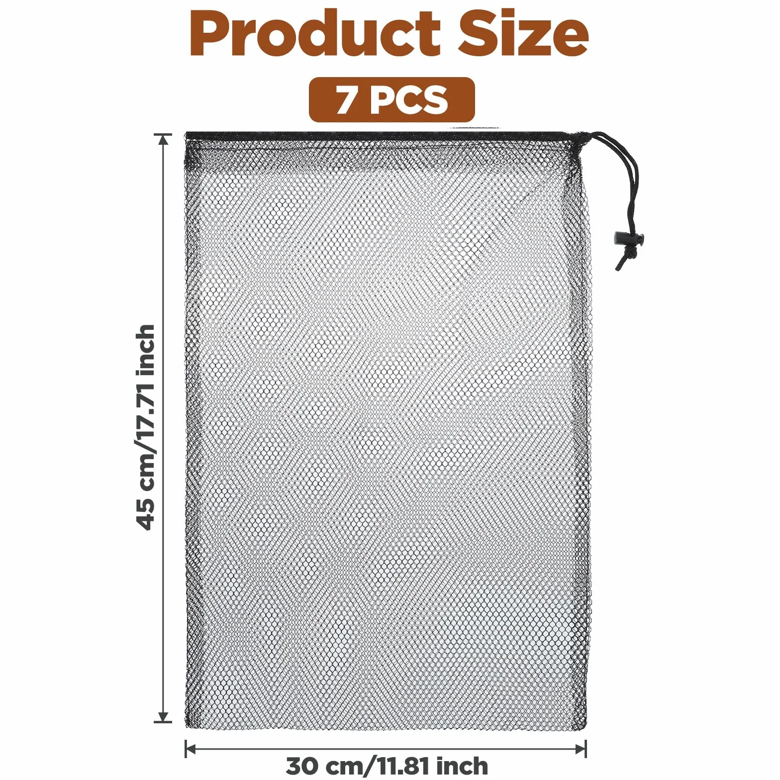 Torba siatkowa 7 sztuk 30x40 cm do pływania fitness treningu plaża podróż
