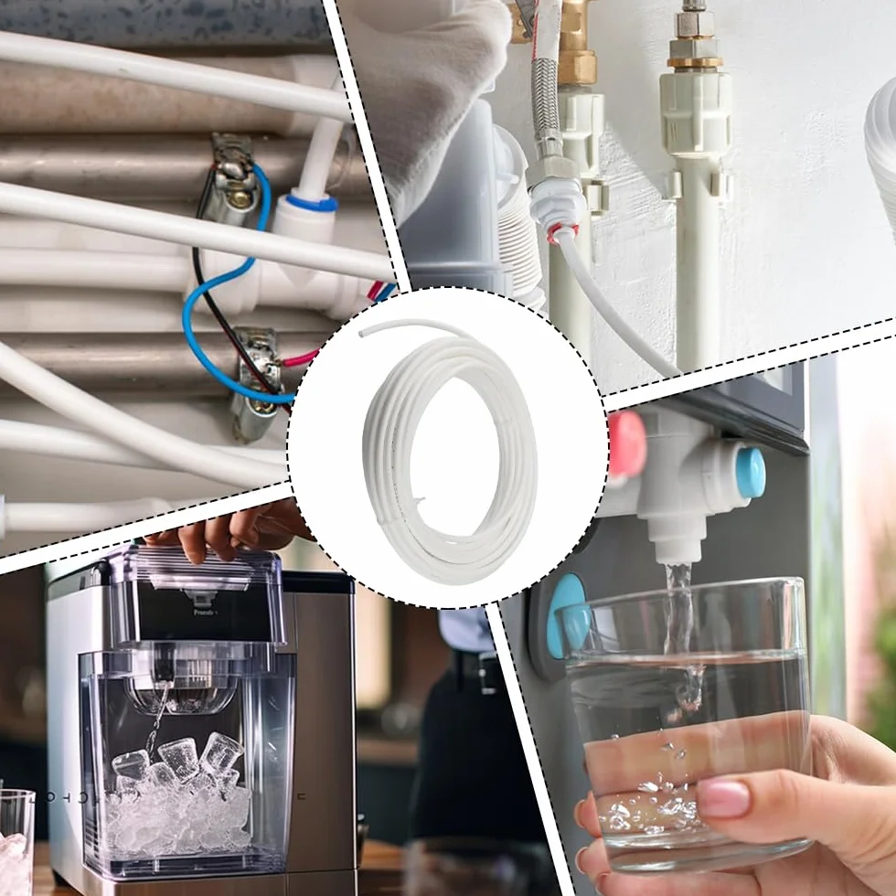 Przewód doprowadzający wodę 15 m, zestaw przyłączeniowy do lodówki, wąż do filtrów i odwróconej osmozy