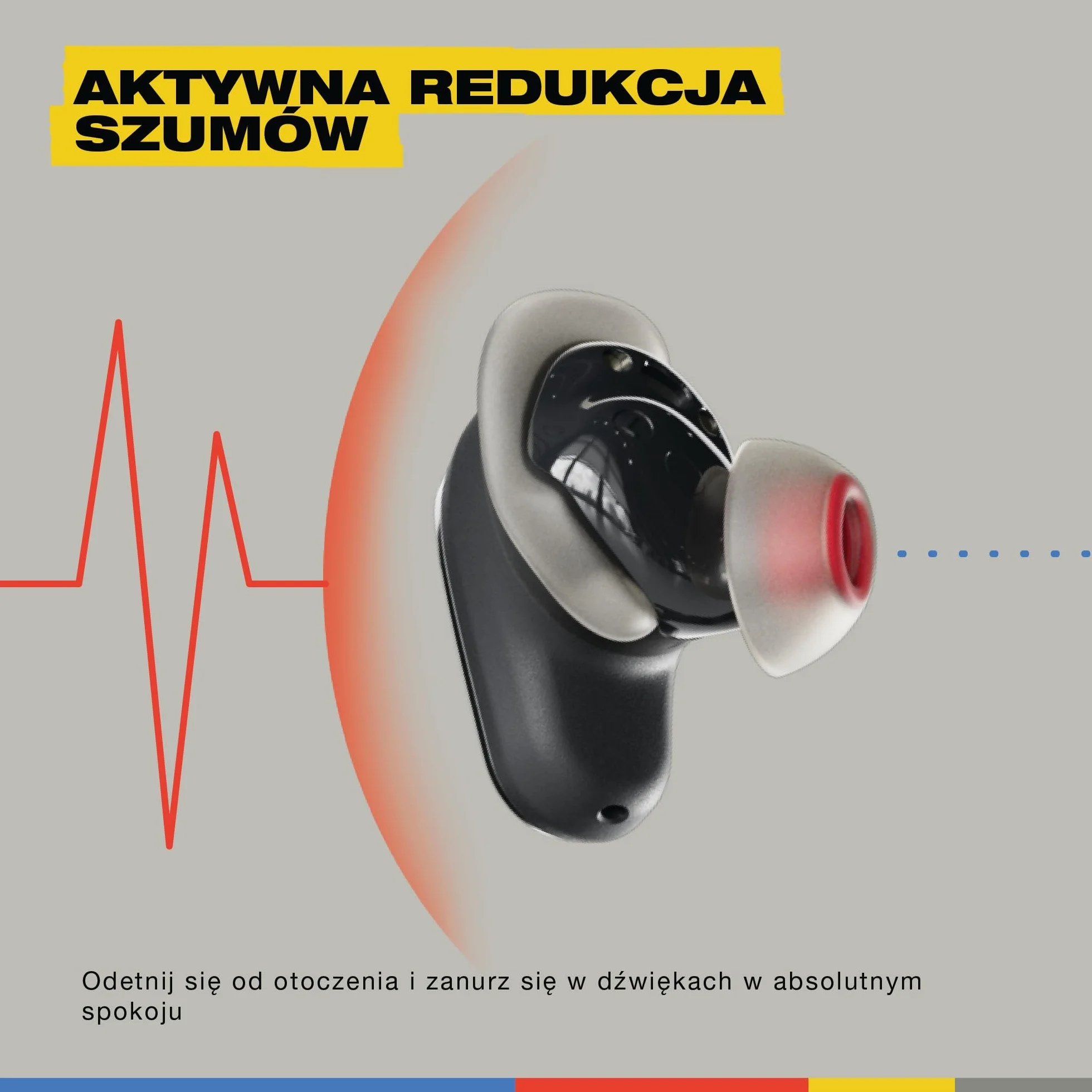 Skullcandy Method 360 ANC Wireless Earbuds, Sound by Bose, Bluetooth Headphones, Premium Noise Cancelling, Up to 40 Hrs Battery, Sweat and Water Resistant, Microphone for iPhone Android - Black