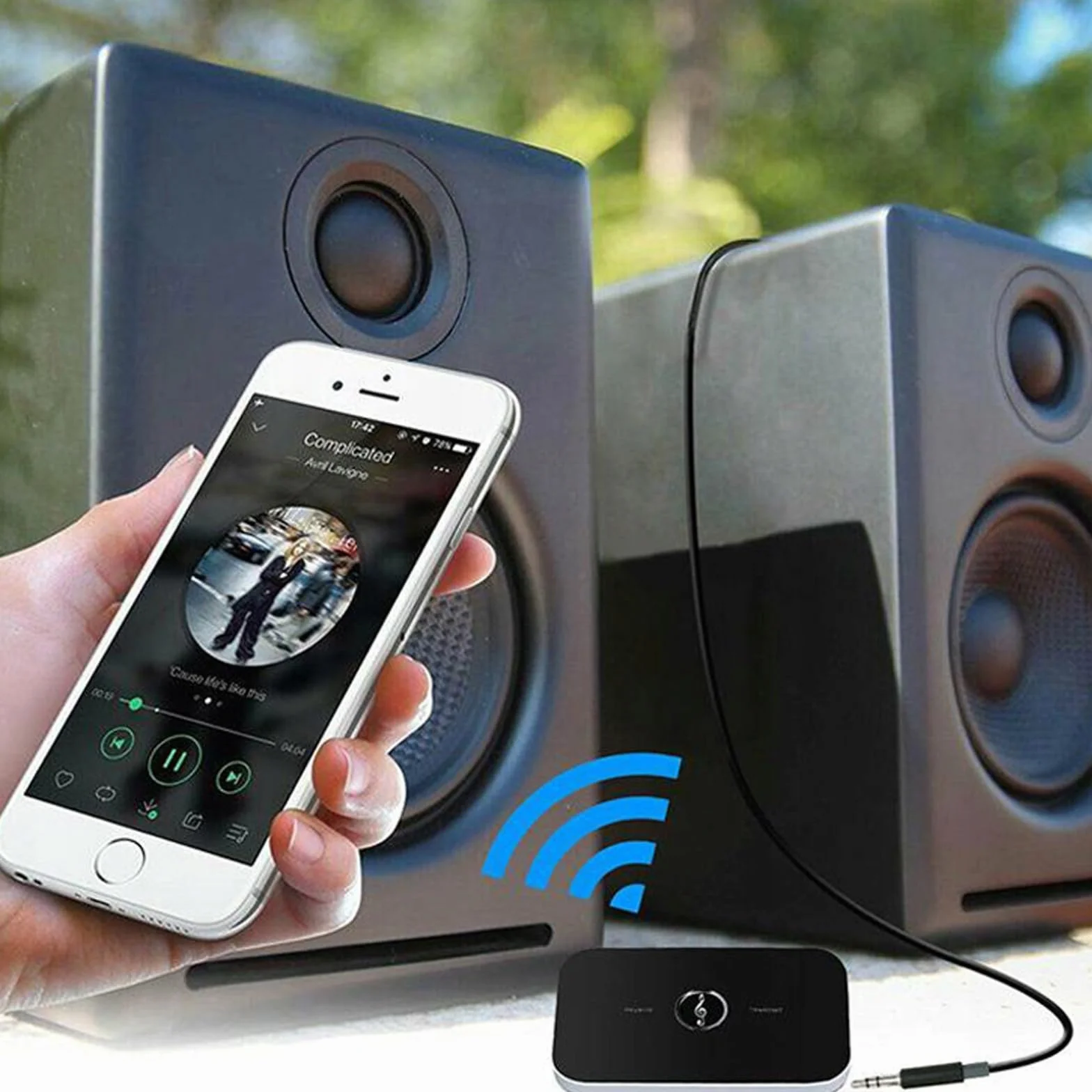 Retoo Transmiter Bluetooth Adapter Odbiornik MP3 2 w 1 Bezprzewodowy nadajnik-odbiornik Kabel AUX 3,5 mm aptX Niski czas oczekiwania dla MP3 Głośnik HiFi TV PC System stereo Czarny