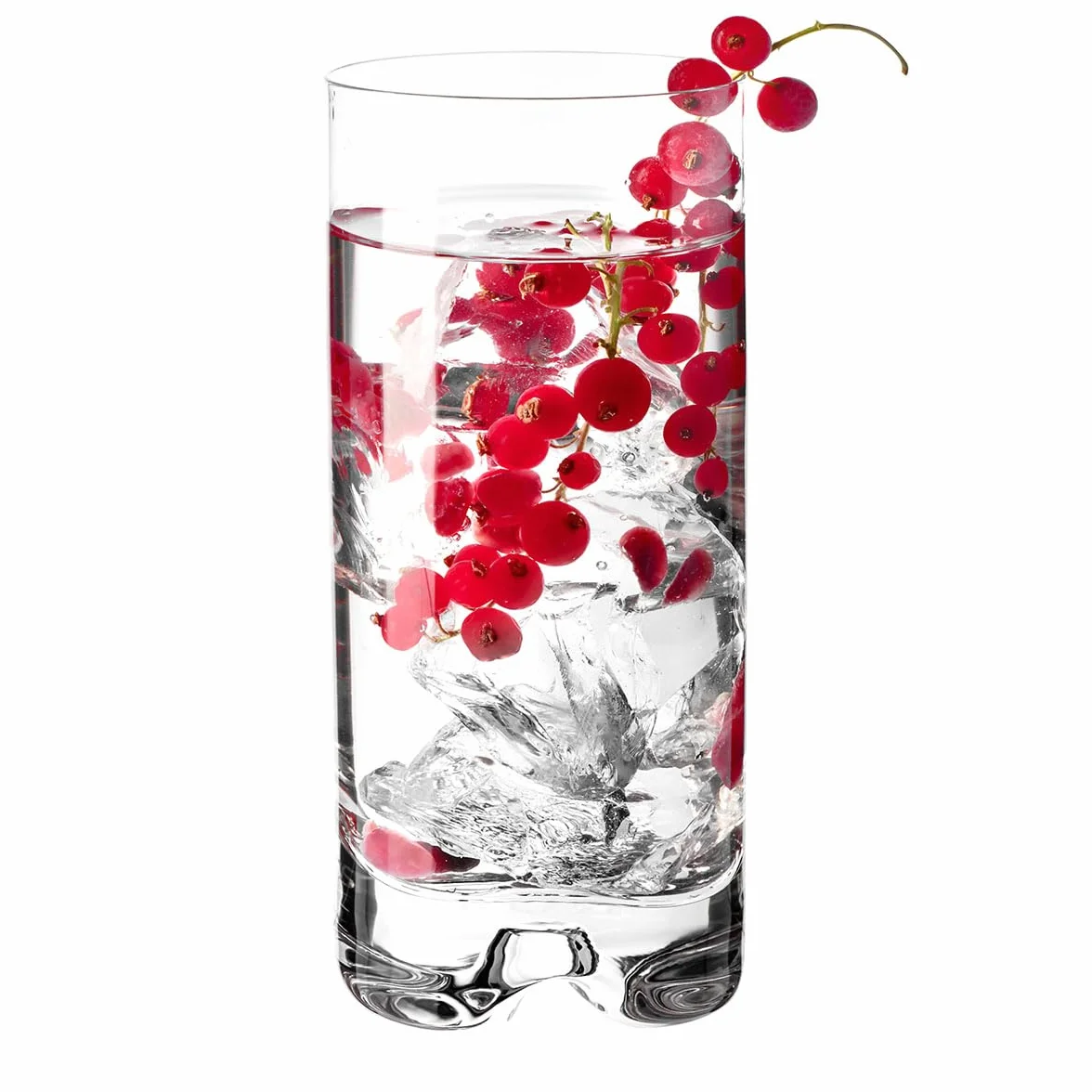 KROSNO Szklanki do napojów | Zestaw 6 x 350 ml | Kolekcja Mixology | Efektowne, trójdzielne dno | Prosta forma | Bezołowiowe szkło kryształowe| do koktajli, soków i wody | Można myć w zmywarce