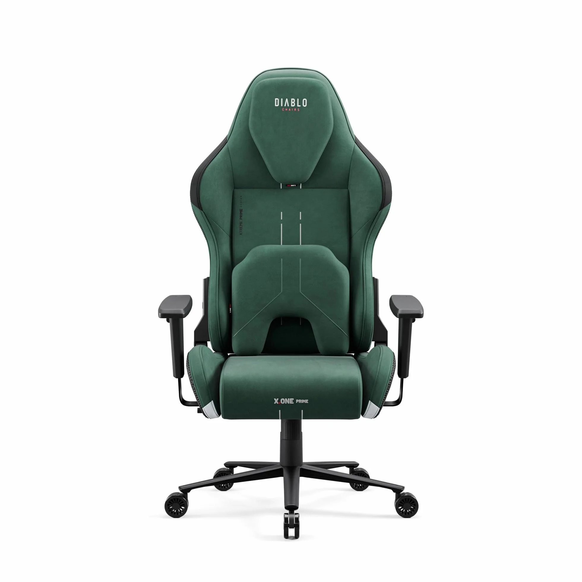 Fotel gamingowy Diablo X.One Prime, regulowana wysokość, poduszka magnetyczna, do 140 kg, Forest Green