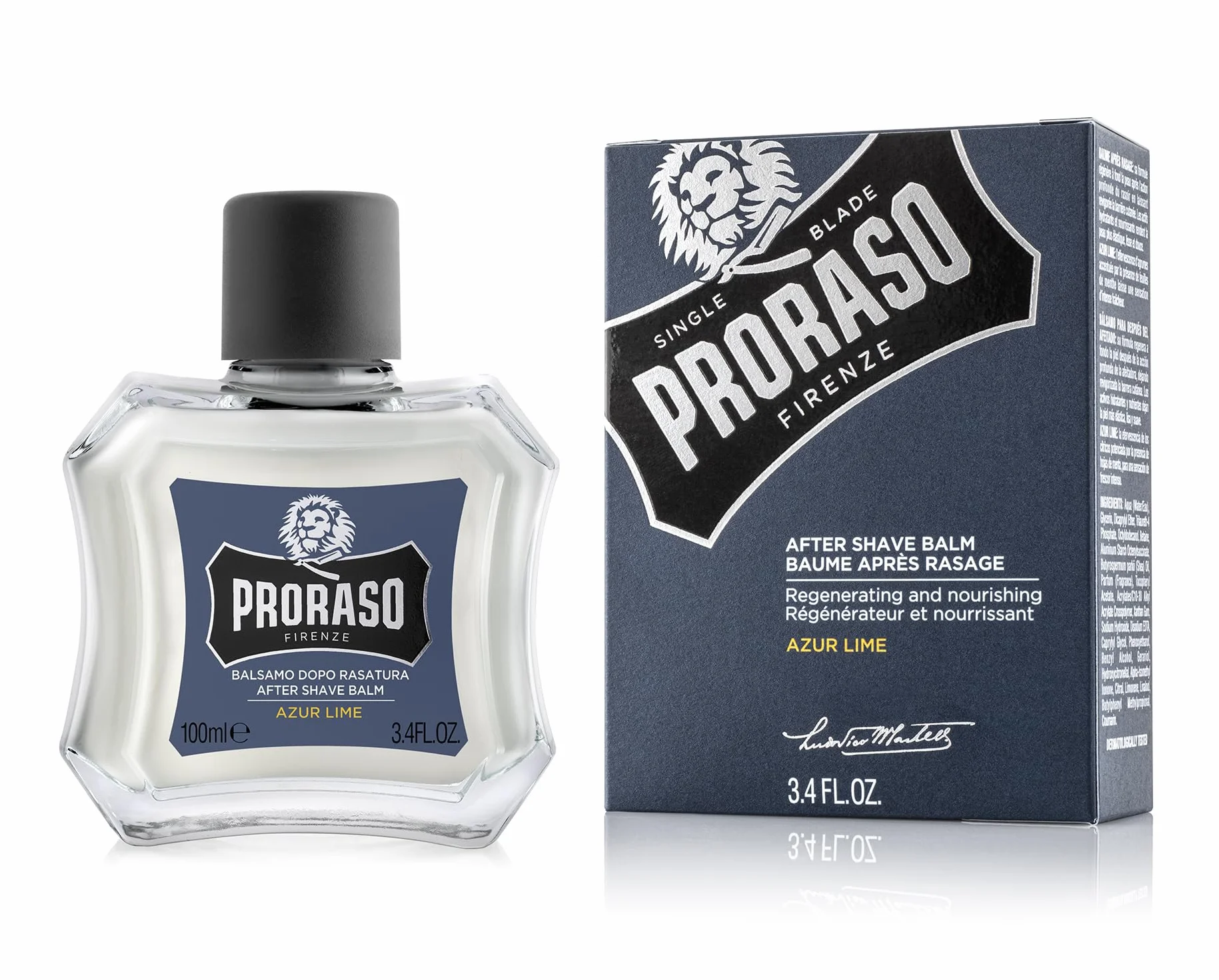 PRORASO SINGLE BLADE Azur Lime Balsam po goleniu 100ml