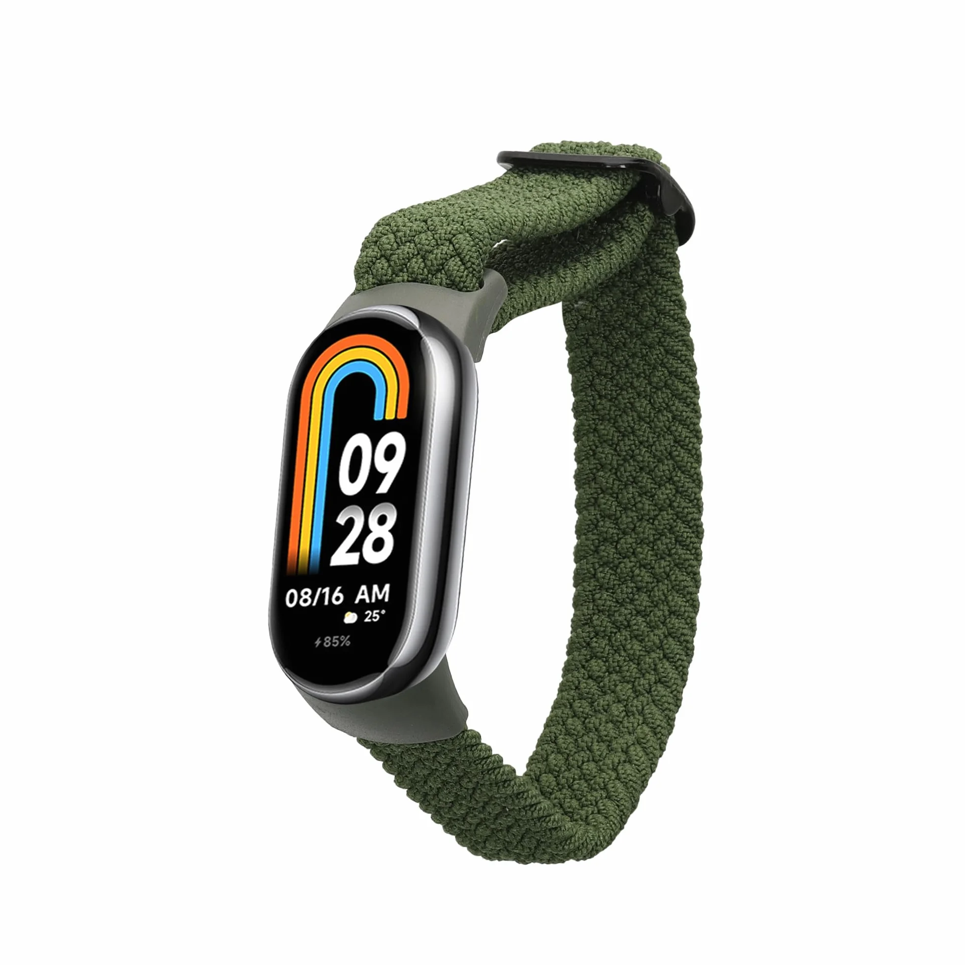 kwmobile Nylonowy pasek kompatybilny z Xiaomi Mi Band 8, zapasowy pasek do trackera fitness, czarny